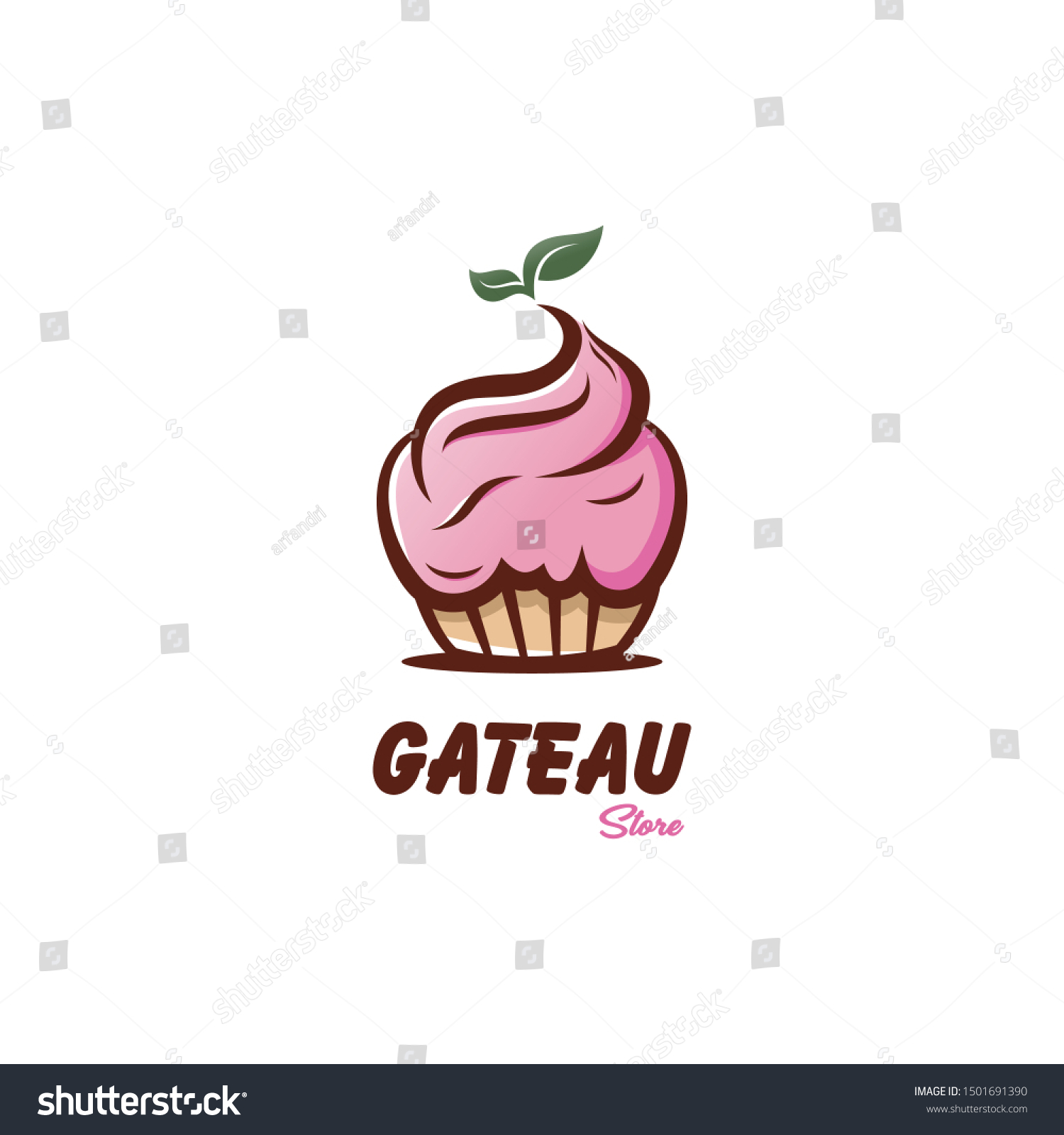 Fun Logo Concept Cake Symbols Natural Stock Vector (Royalty Free ...