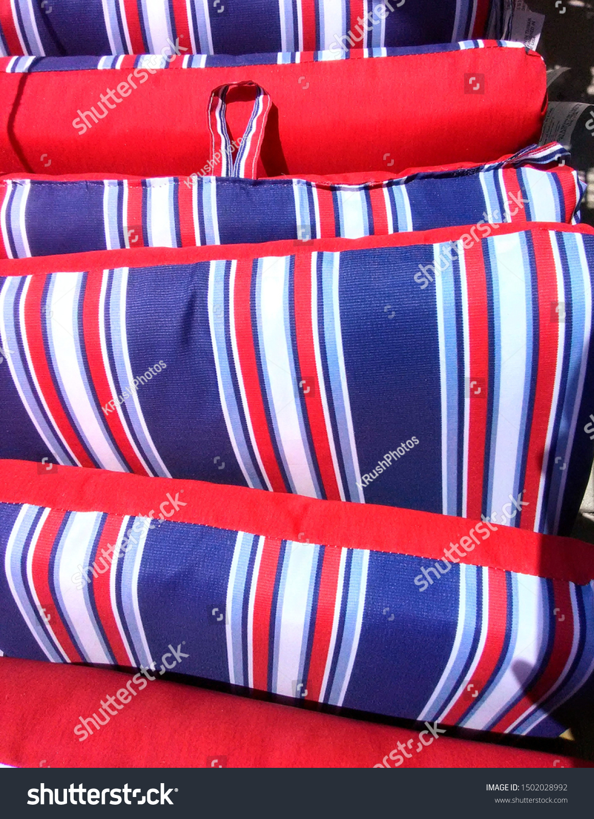 red white and blue outdoor chair cushions