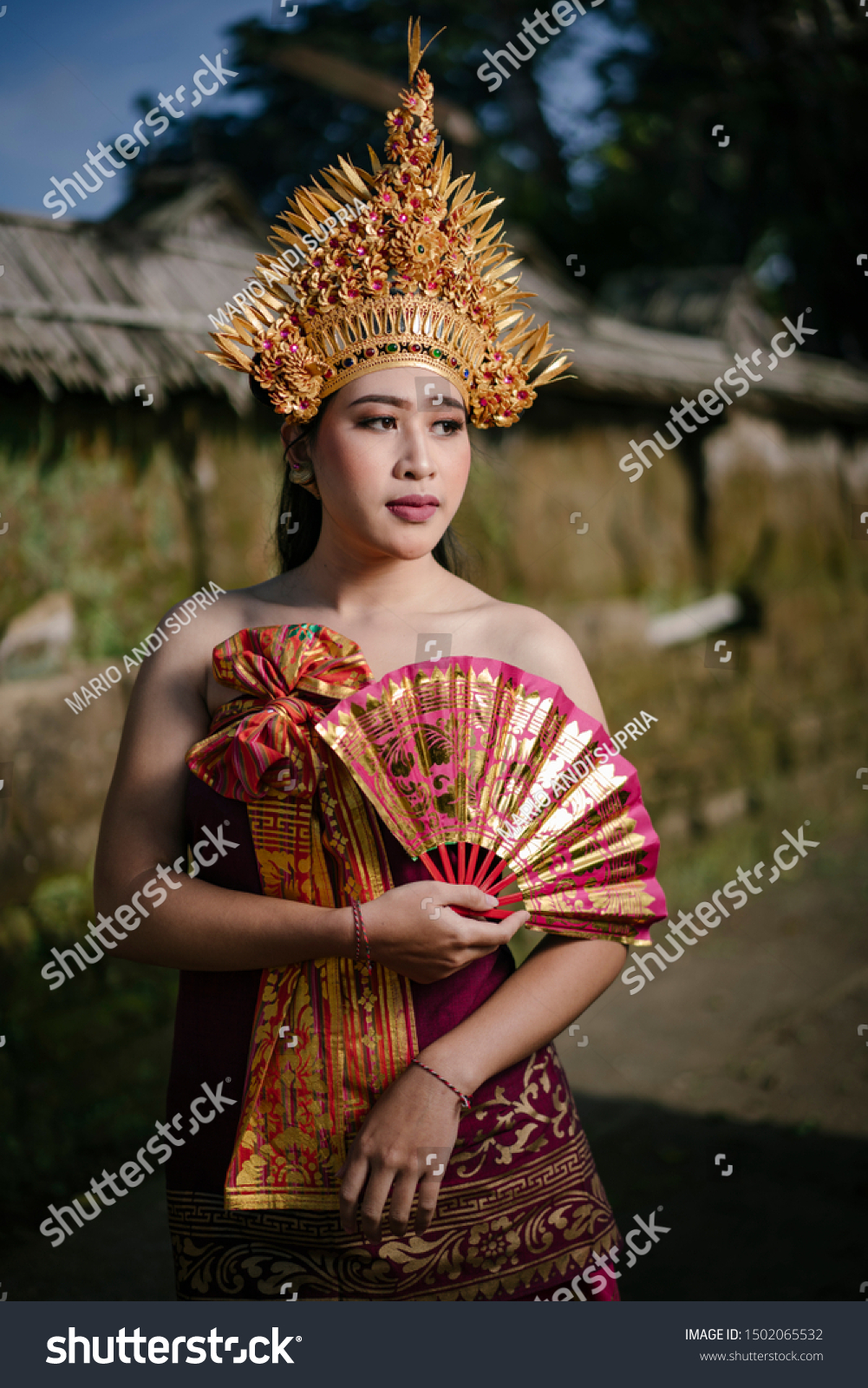 Portrait Balinese Dancer Balinese Woman Traditonal Stock Photo