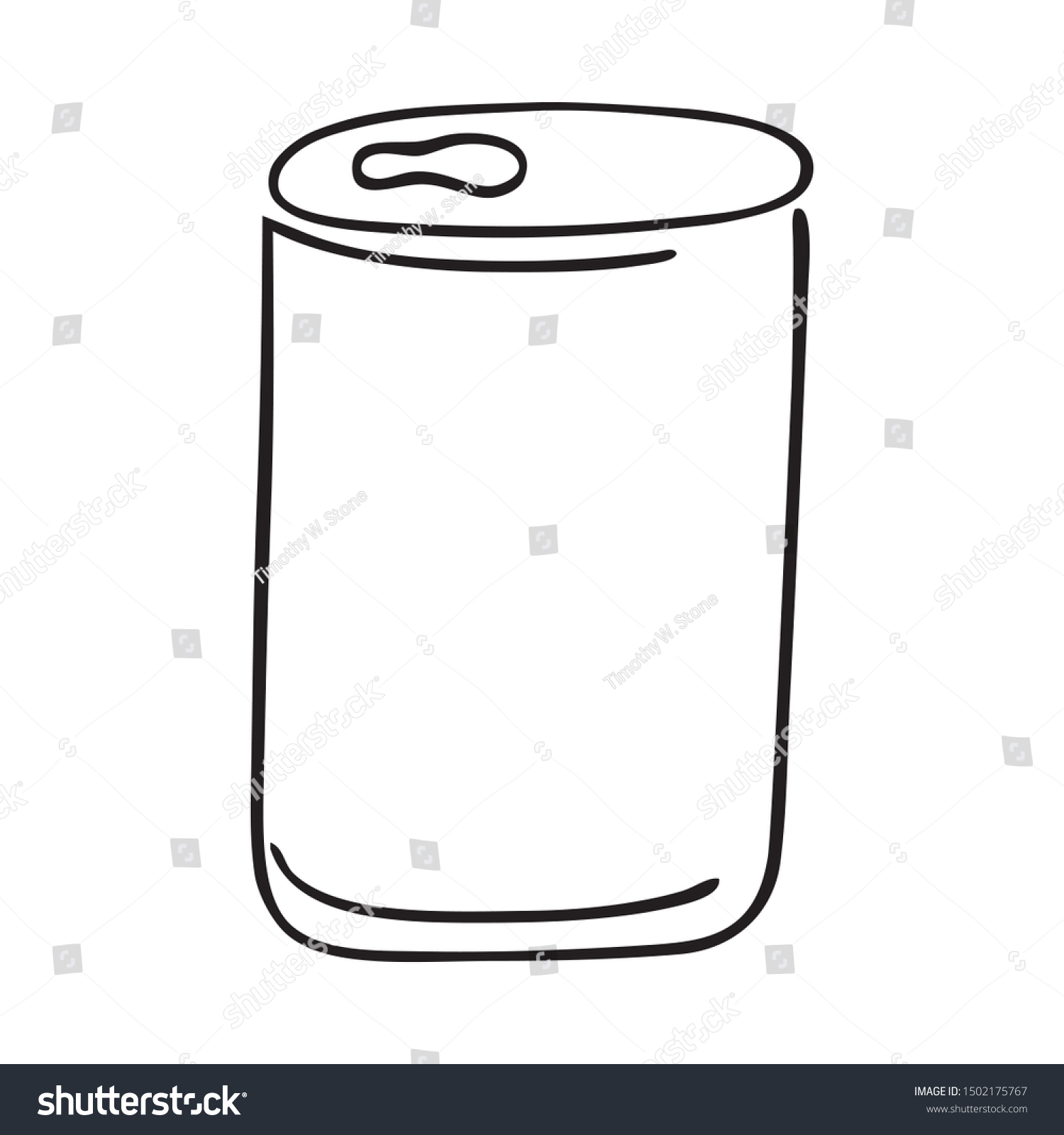 Black White Illustration Soda Can Stock Vector (Royalty Free ...