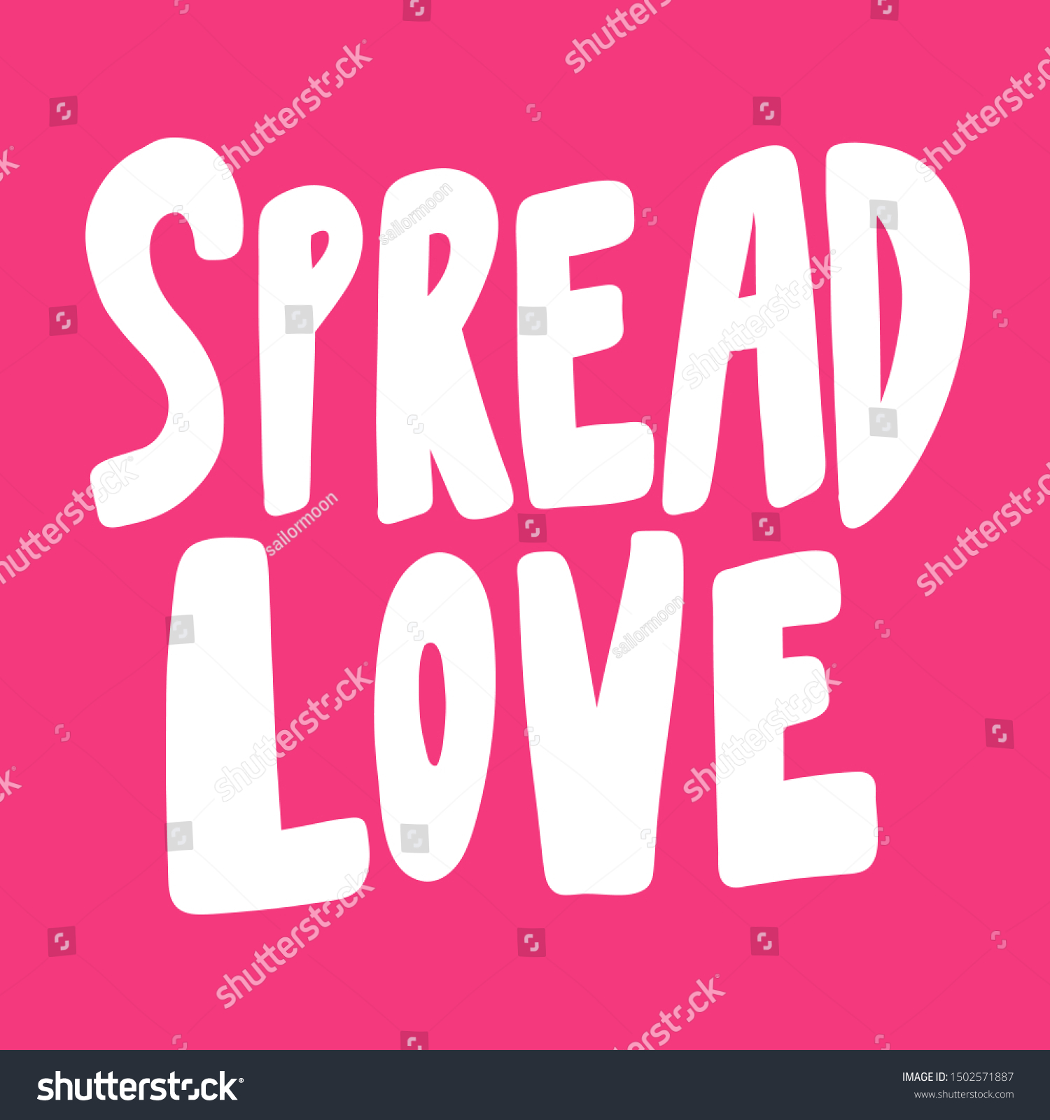 Spread Love Vector Hand Drawn Illustration Stock Vector Royalty Free