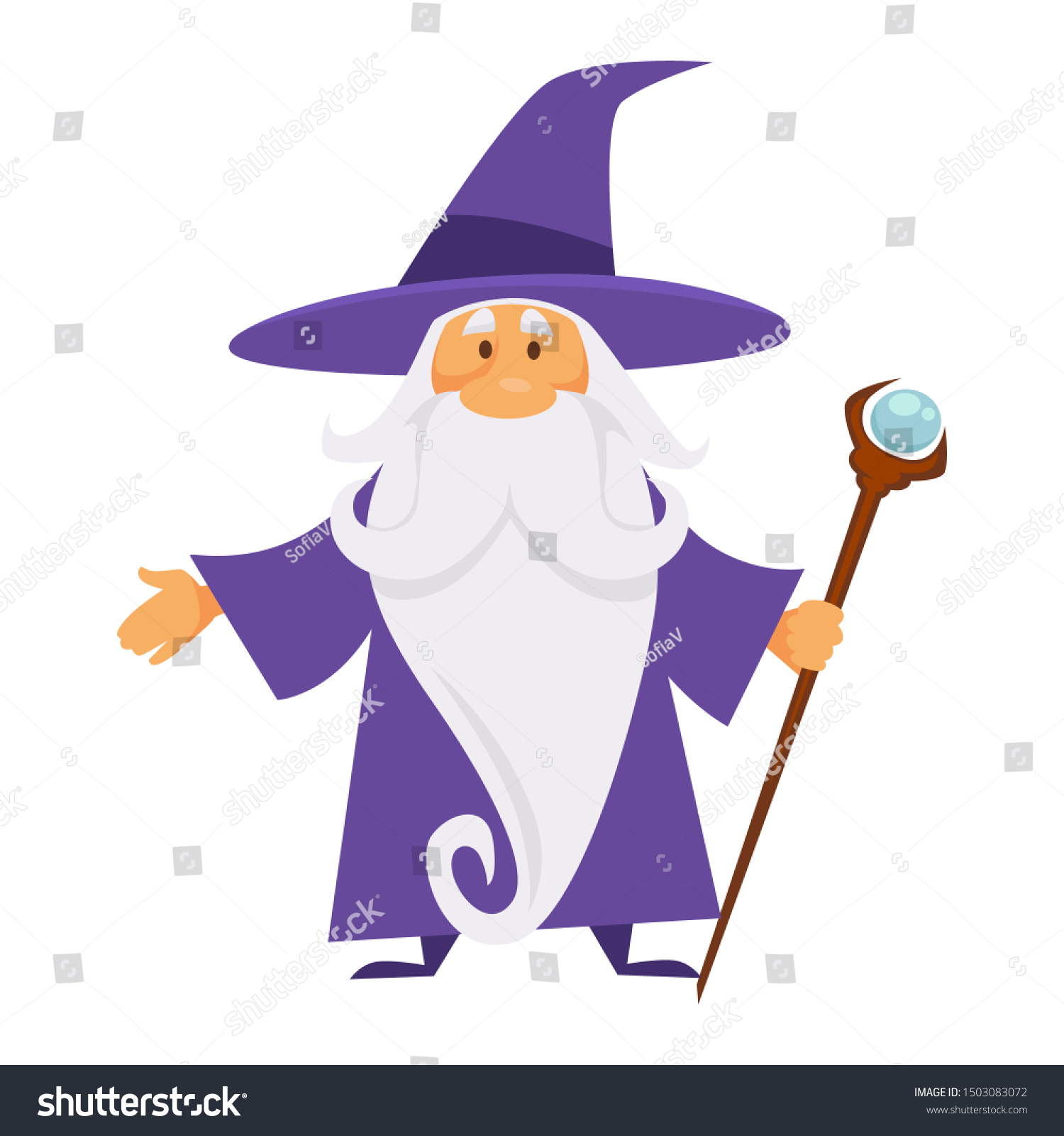 Wizard Old Witch Man Robe Magician Stock Vector (Royalty Free ...