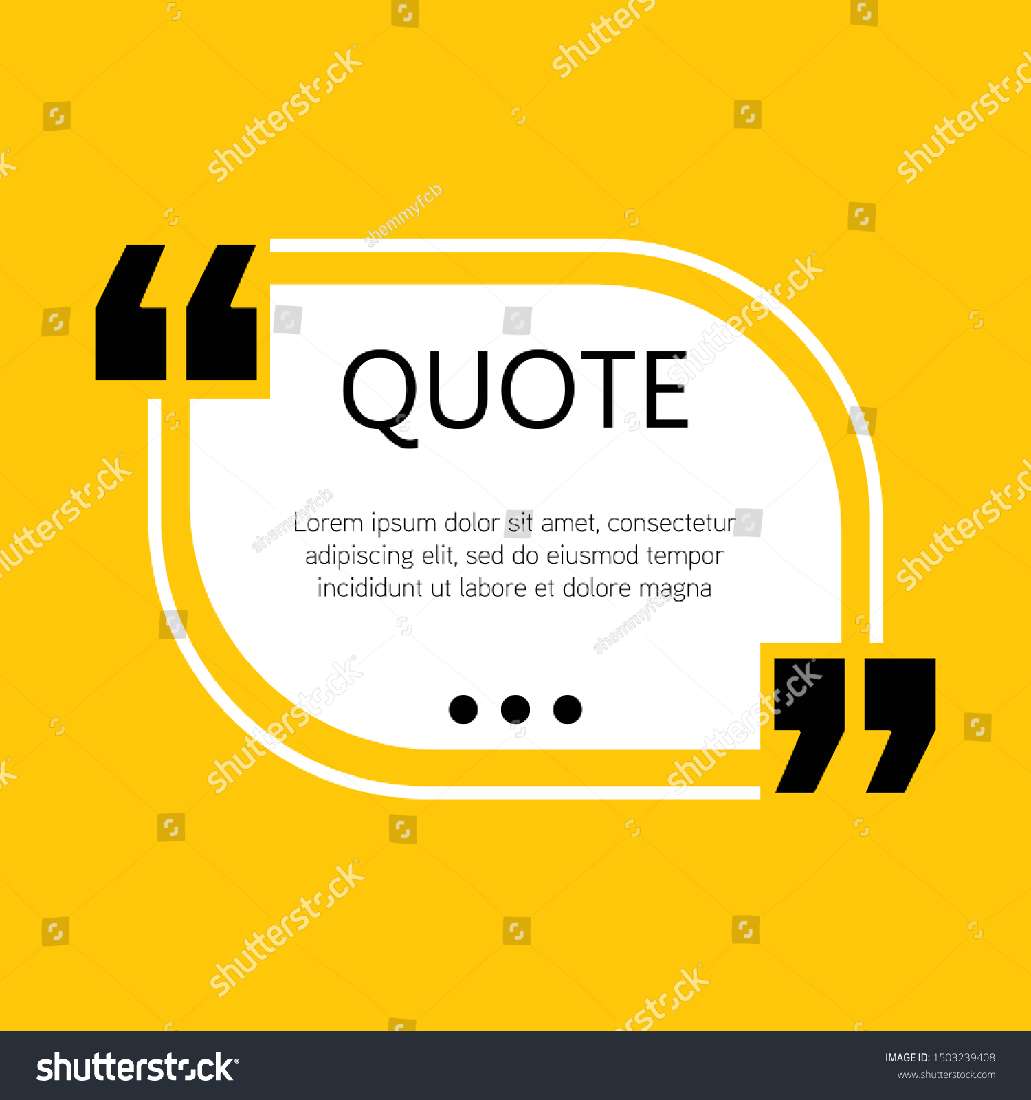 Vector Illustration Block Quote Modern Design Stock Vector (Royalty ...