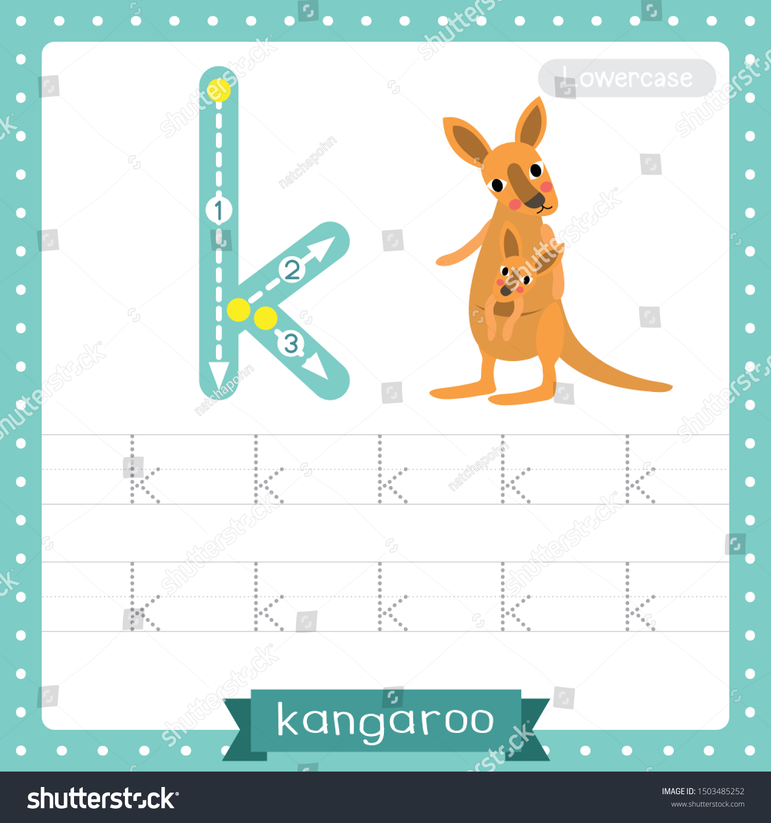 letter k lowercase cute children colorful stock vector royalty free 1503485252 shutterstock