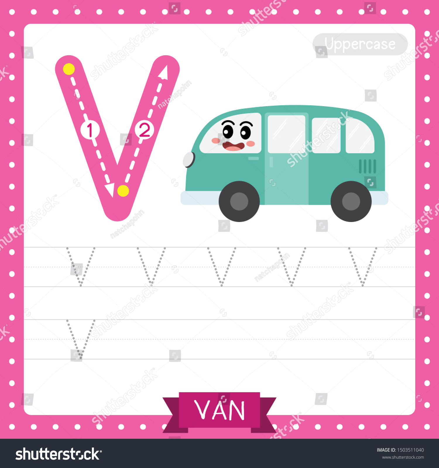 letter v uppercase cute children colorful stock vector royalty free 1503511040 shutterstock