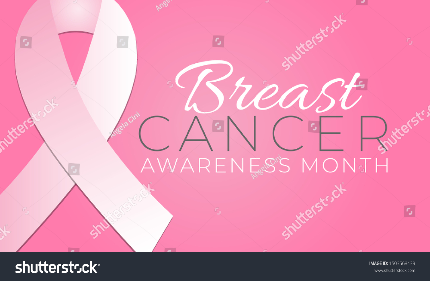 Pink Breast Cancer Awareness Month Background Stock Vector (Royalty ...