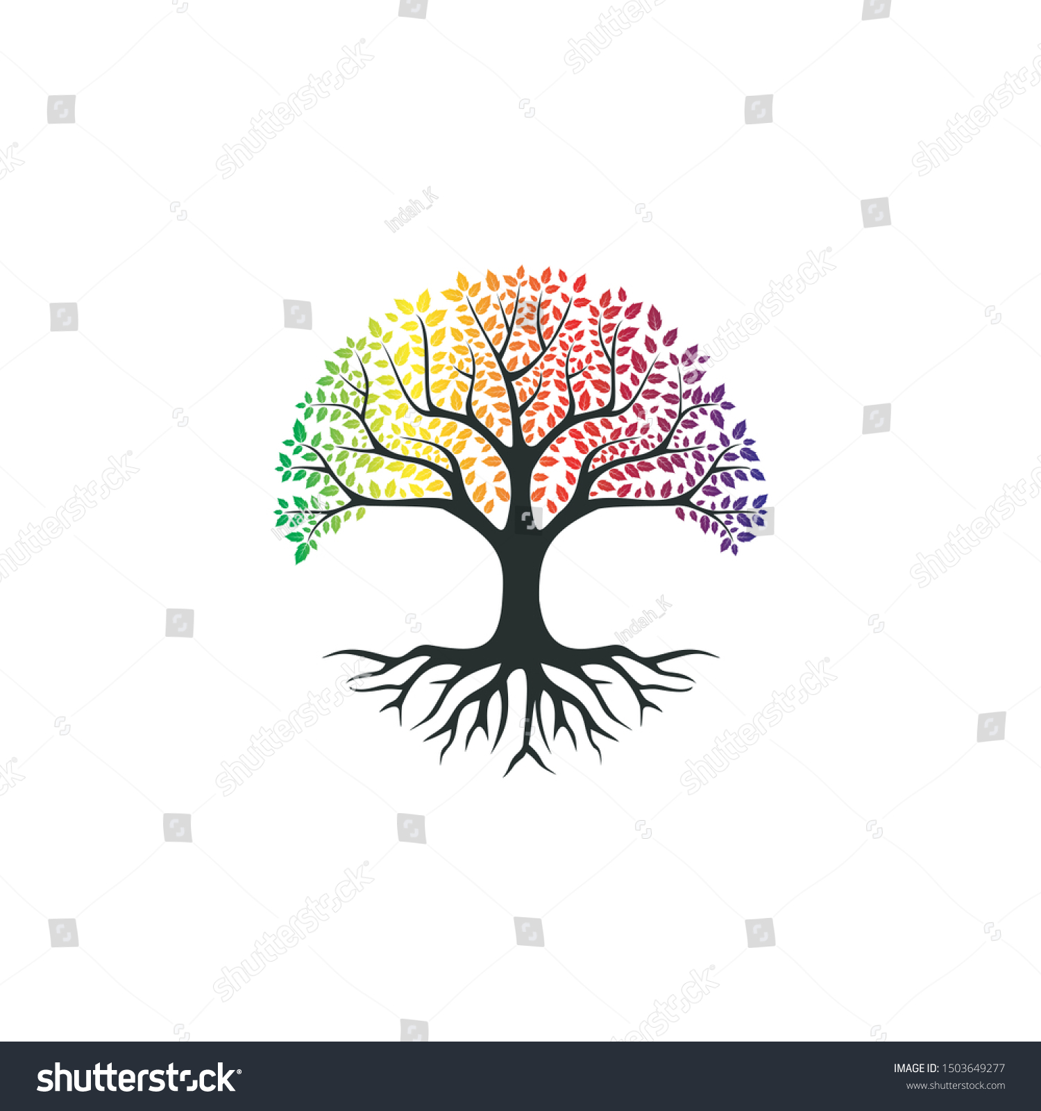 Tree Life Logo Design Inspiration Isolated Stock Vector (Royalty Free ...