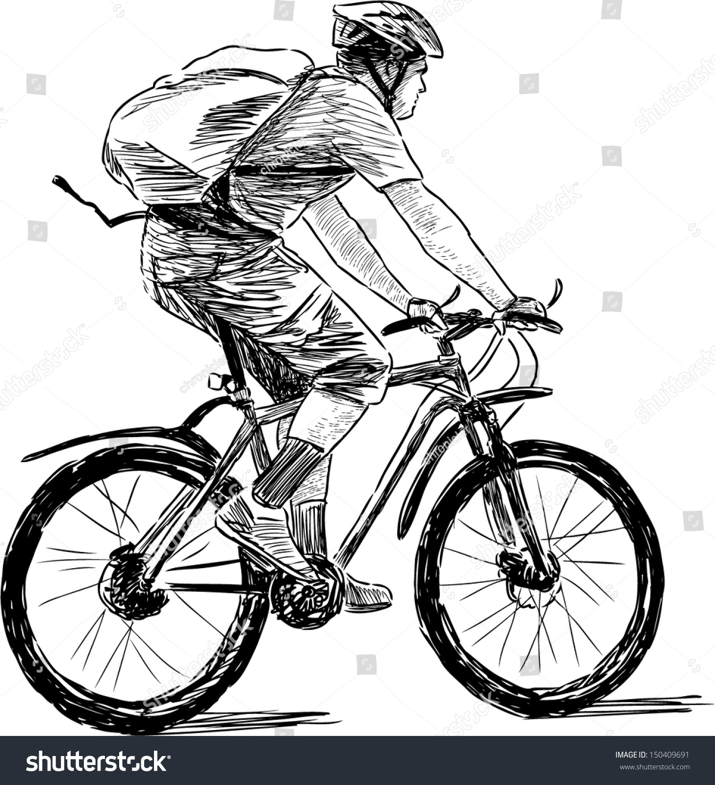 Bicyclist Stock Vector (Royalty Free) 150409691 | Shutterstock