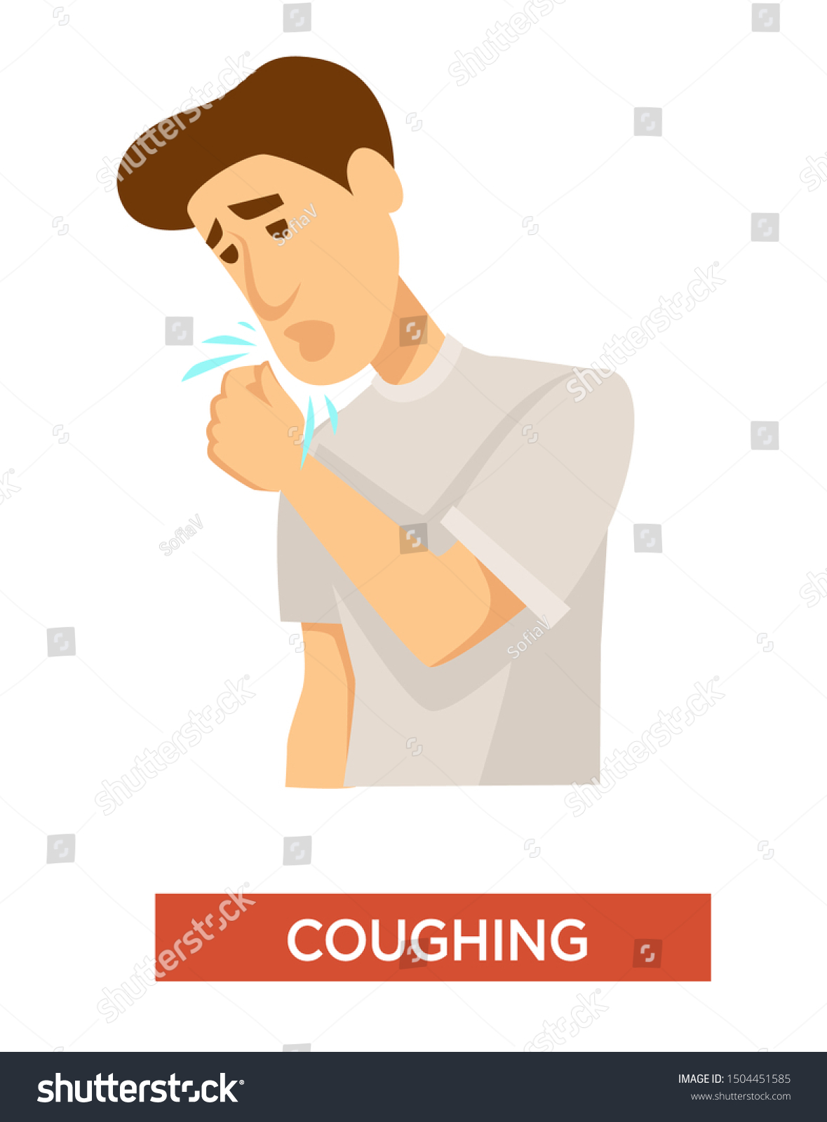 Cough Tuberculosis Symptom Sore Throat Lung Stock Vector (Royalty Free ...