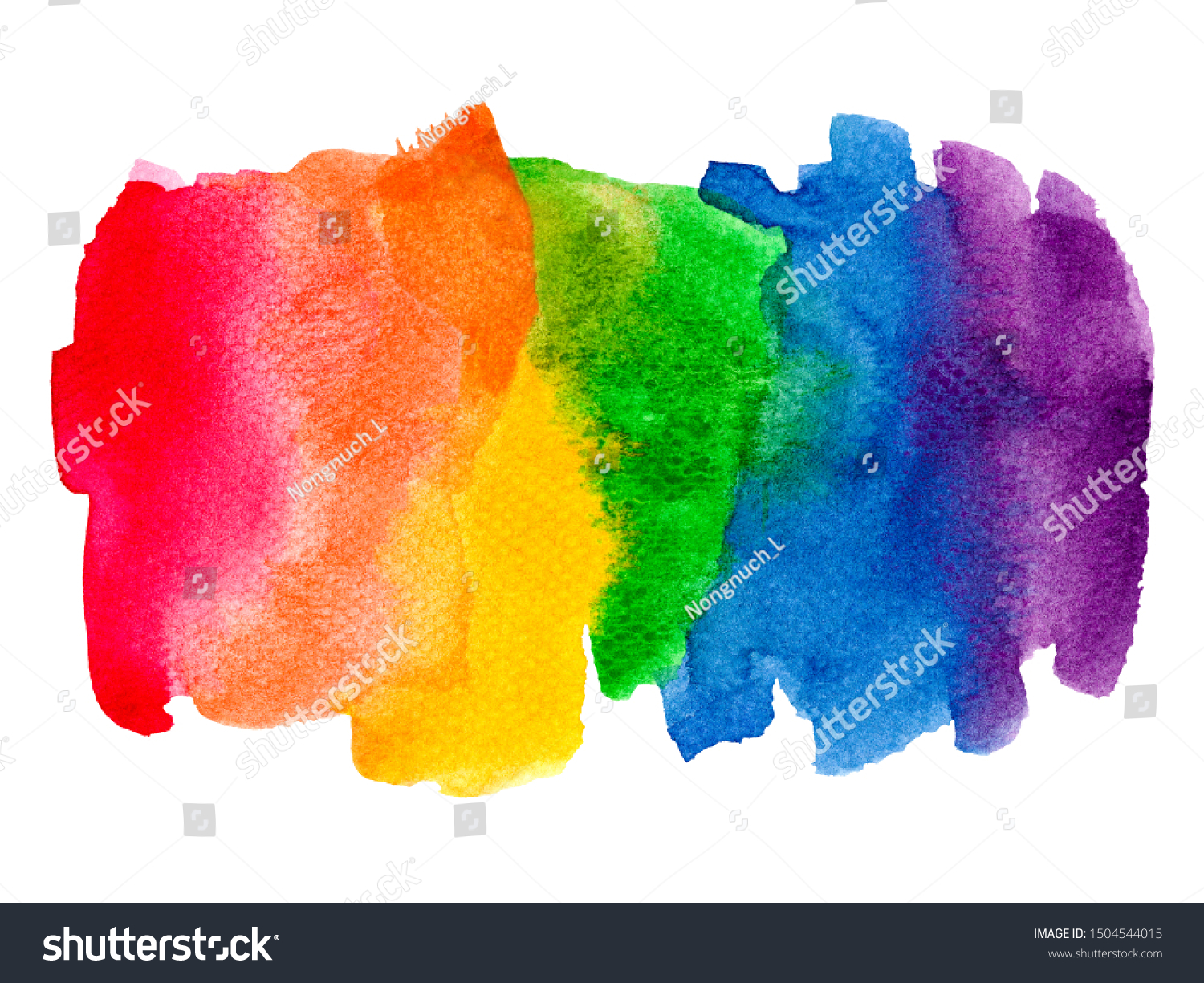 Watercolor Rainbow Painting Backdrop Lgbt Rainbow Stock Illustration ...