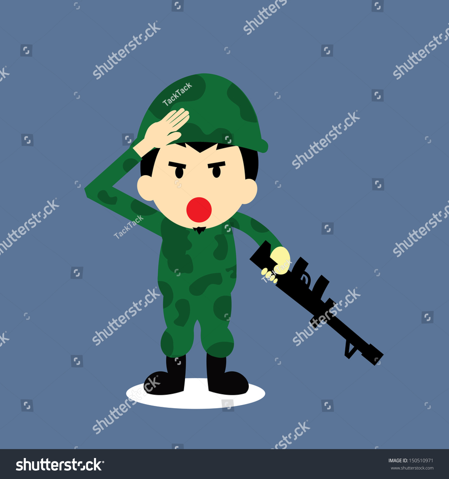 Soldier Vector Cartoon Style Use Stock Vector (Royalty Free) 150510971 ...