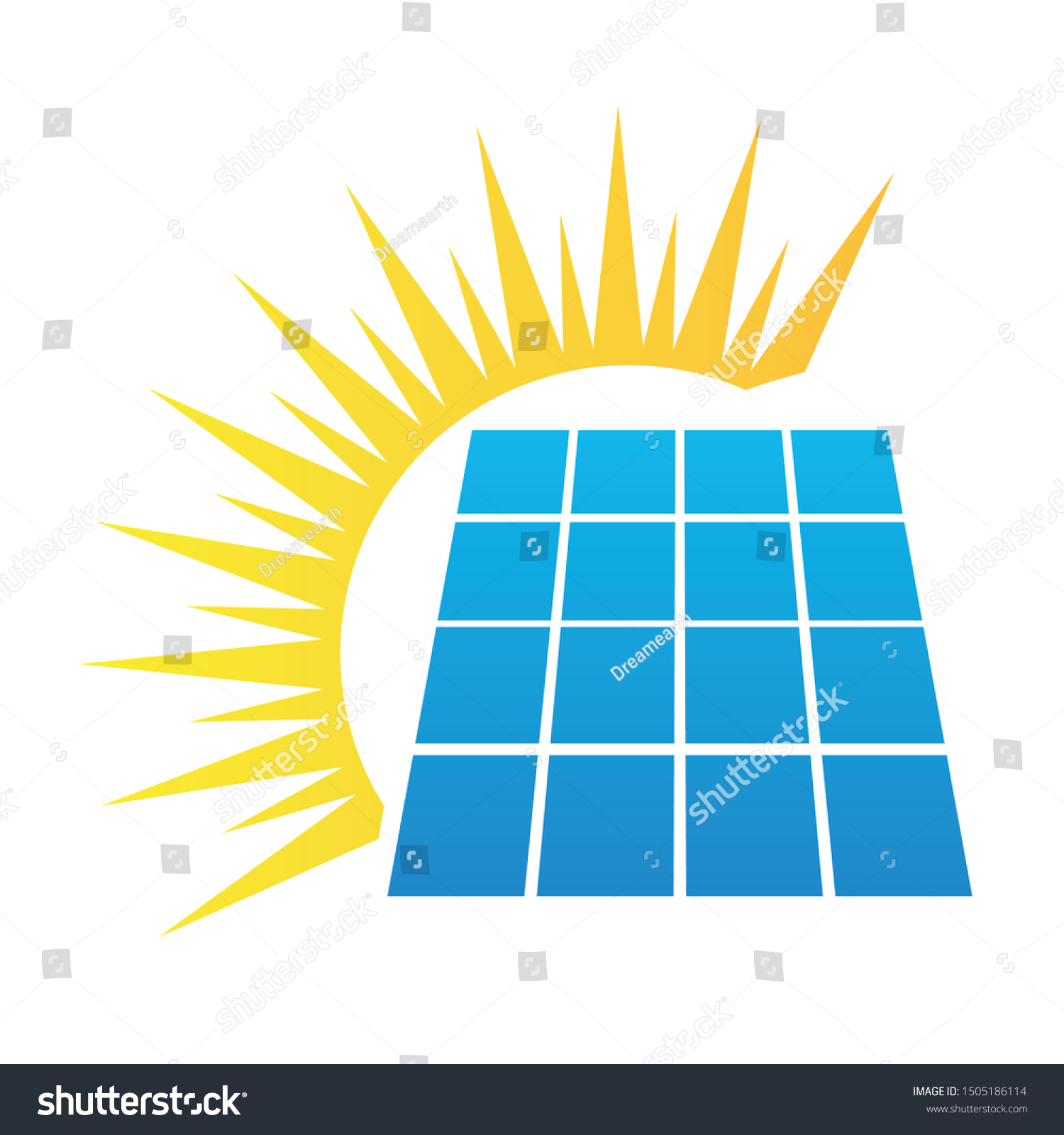 Solar Panel Energy Vector Logo Template Stock Vector (Royalty Free ...