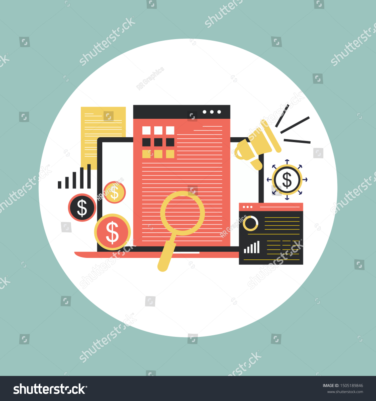 Visual Data Marketing Business Data Data Stock Vector Royalty Free 1505189846 Shutterstock 5822