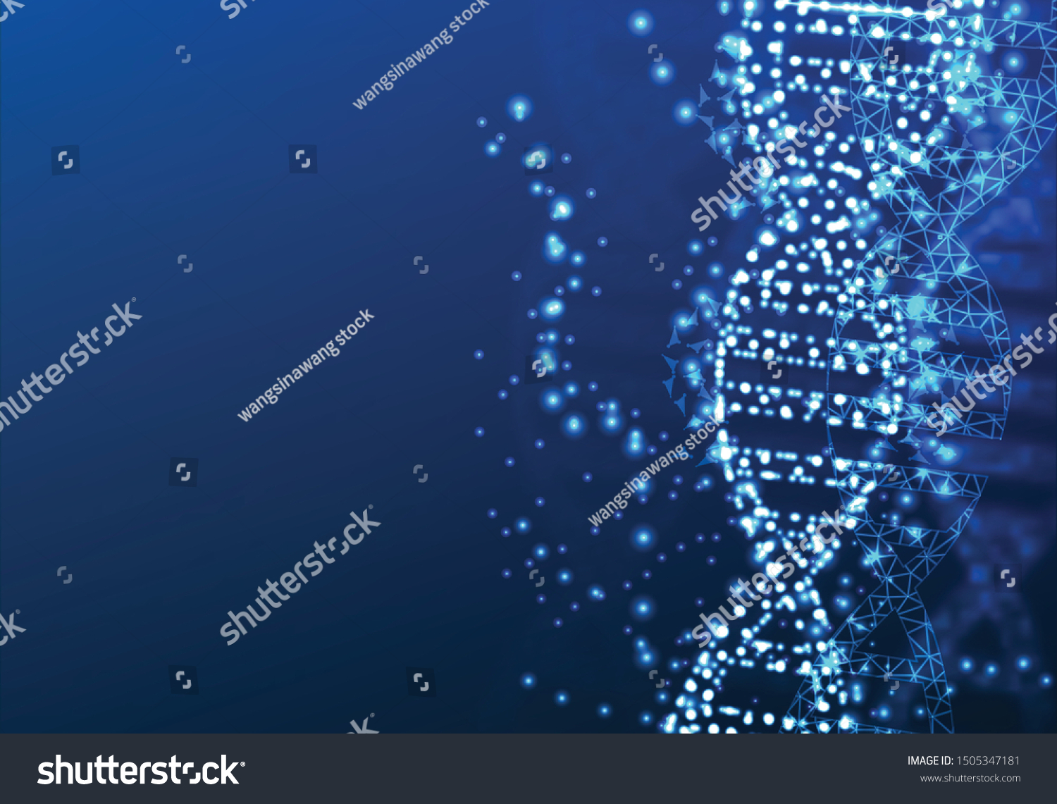 Polygonal Dna Concept Medical Science Background Stock Vector (Royalty ...