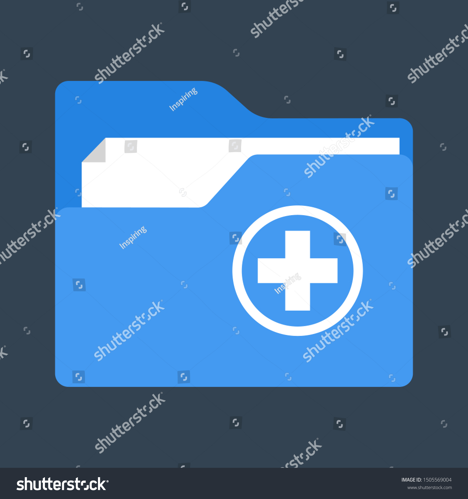 Medical Folder Icon Health History File Stock Vector (Royalty Free) 1505569004 Shutterstock