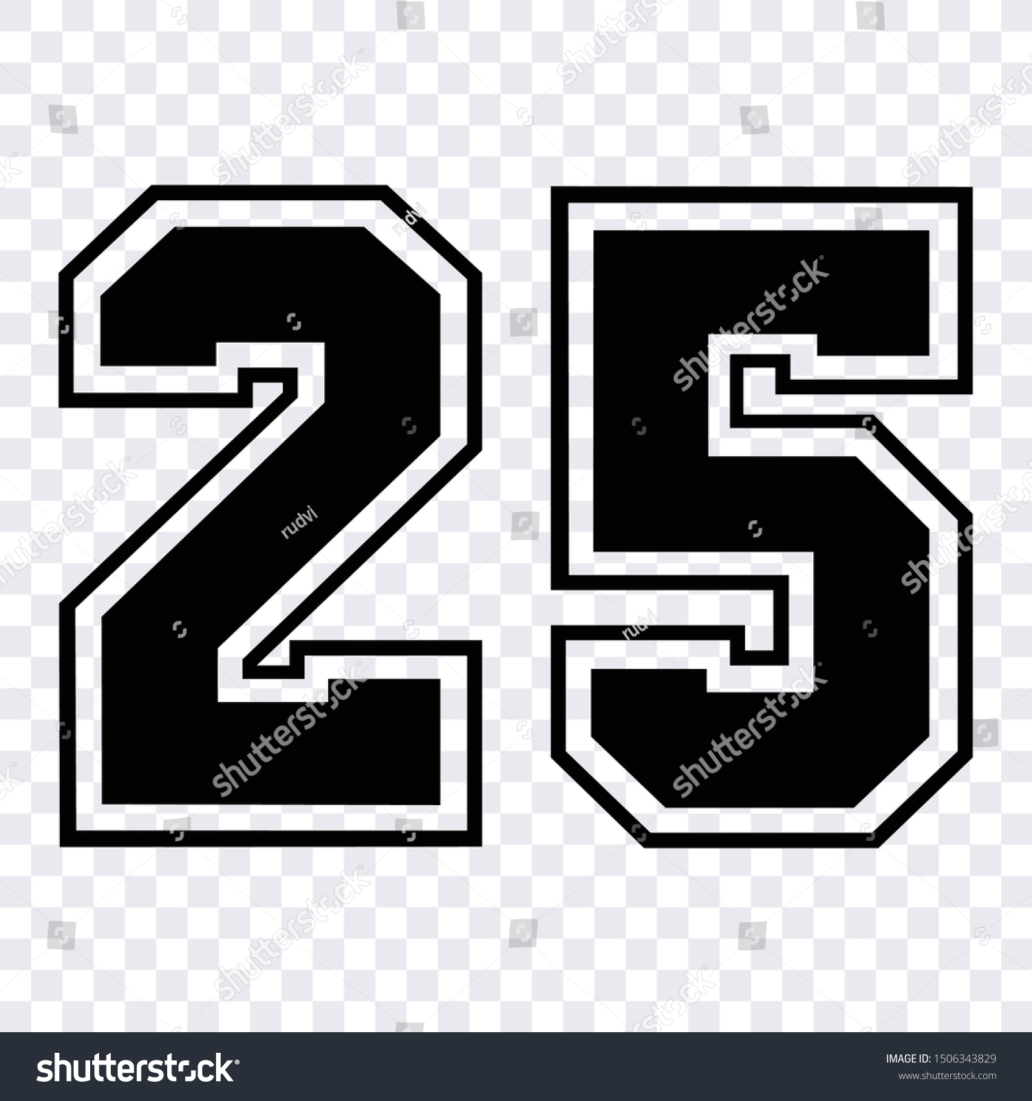 silhouette stencil numbers cutting print sport stock vector royalty free 1506343829 shutterstock