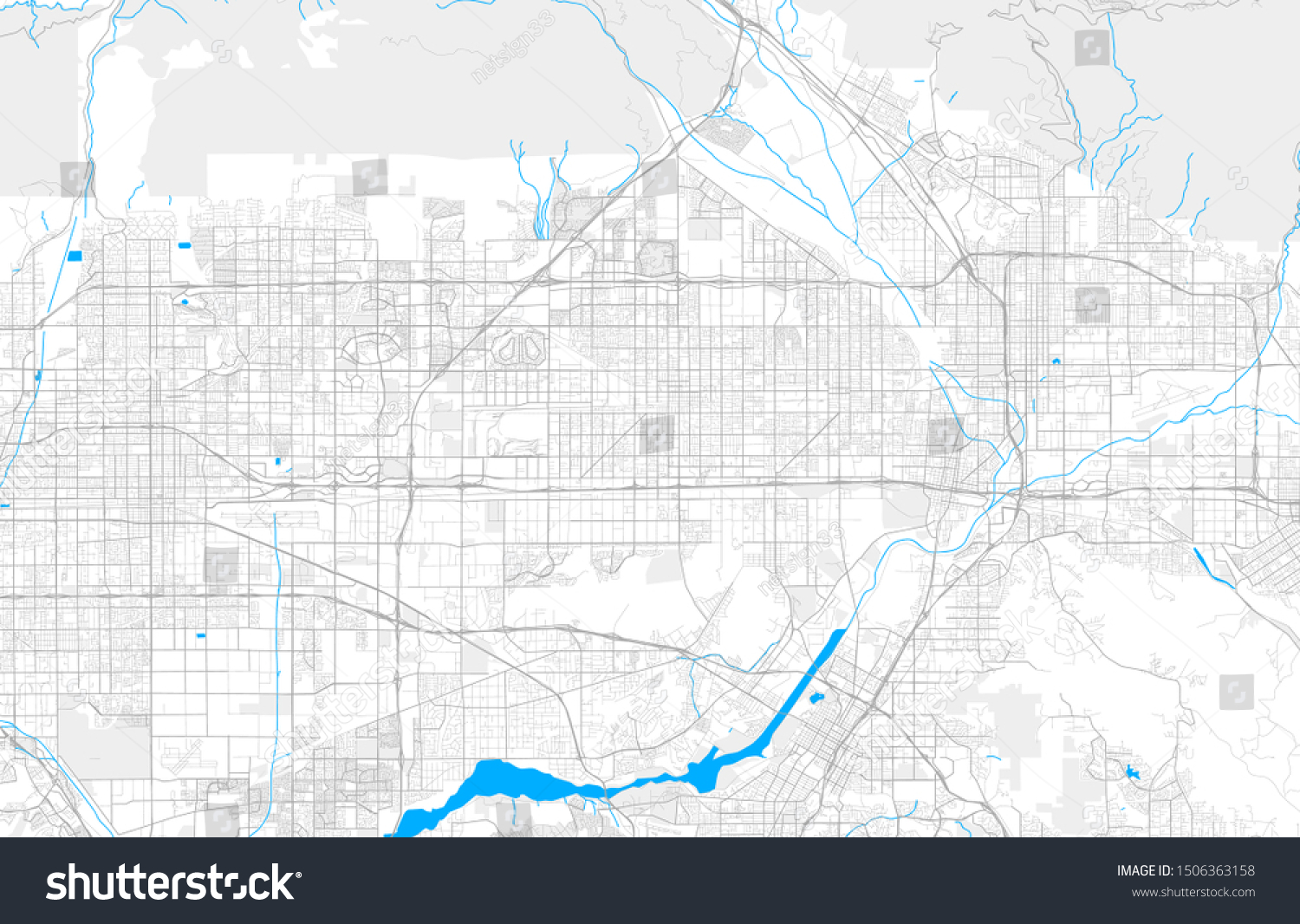 Rich Detailed Vector Area Map Fontana Stock Vector (Royalty Free ...