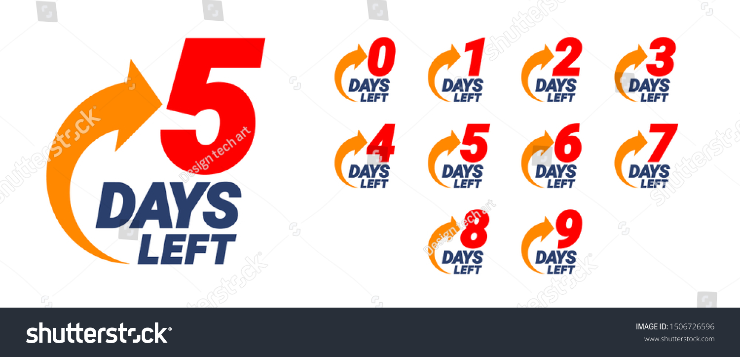 Countdown Left Days Banner Count Time Stock Vector (Royalty Free ...