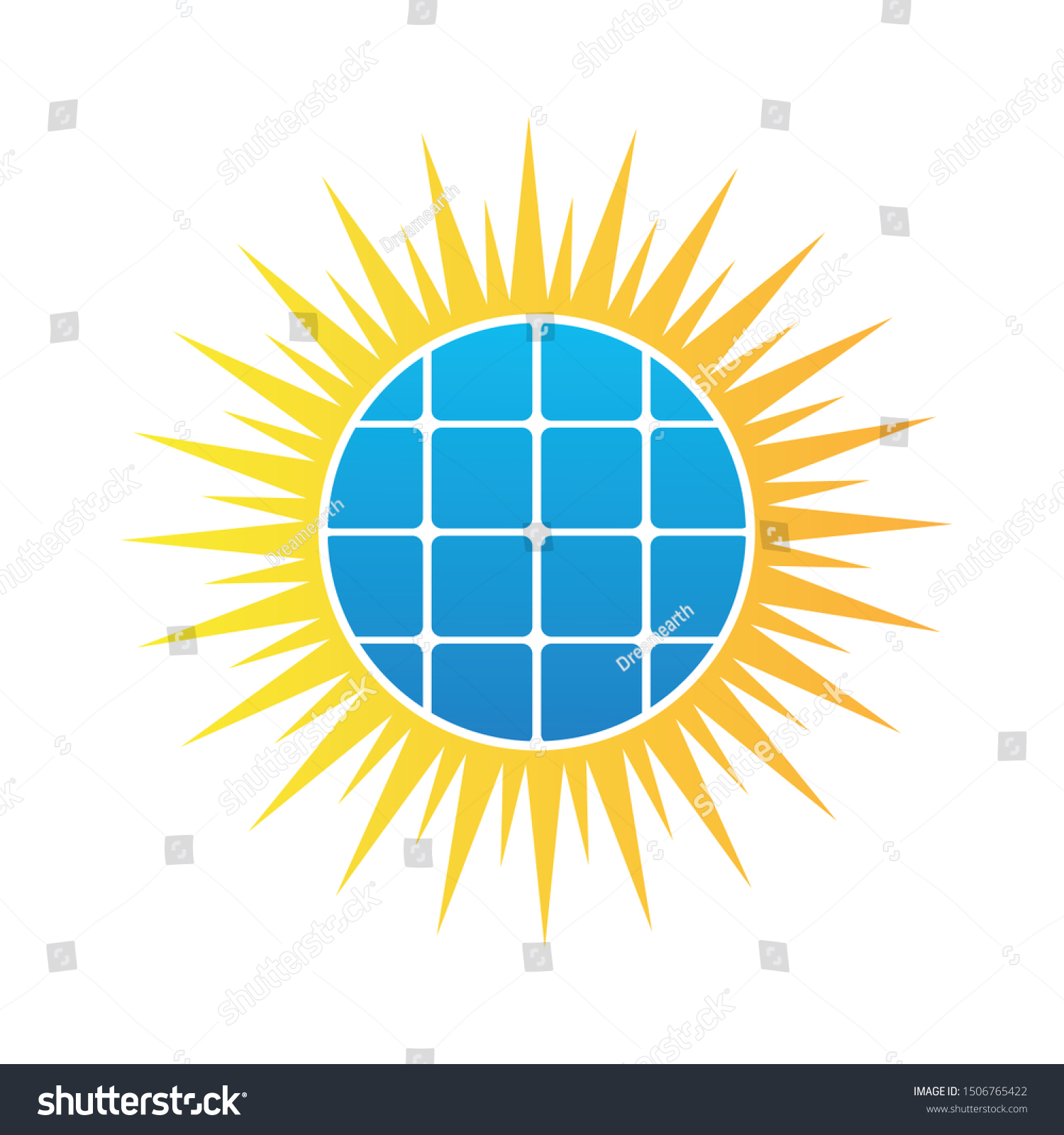 Solar Panel Energy Vector Logo Template Stock Vector (Royalty Free ...