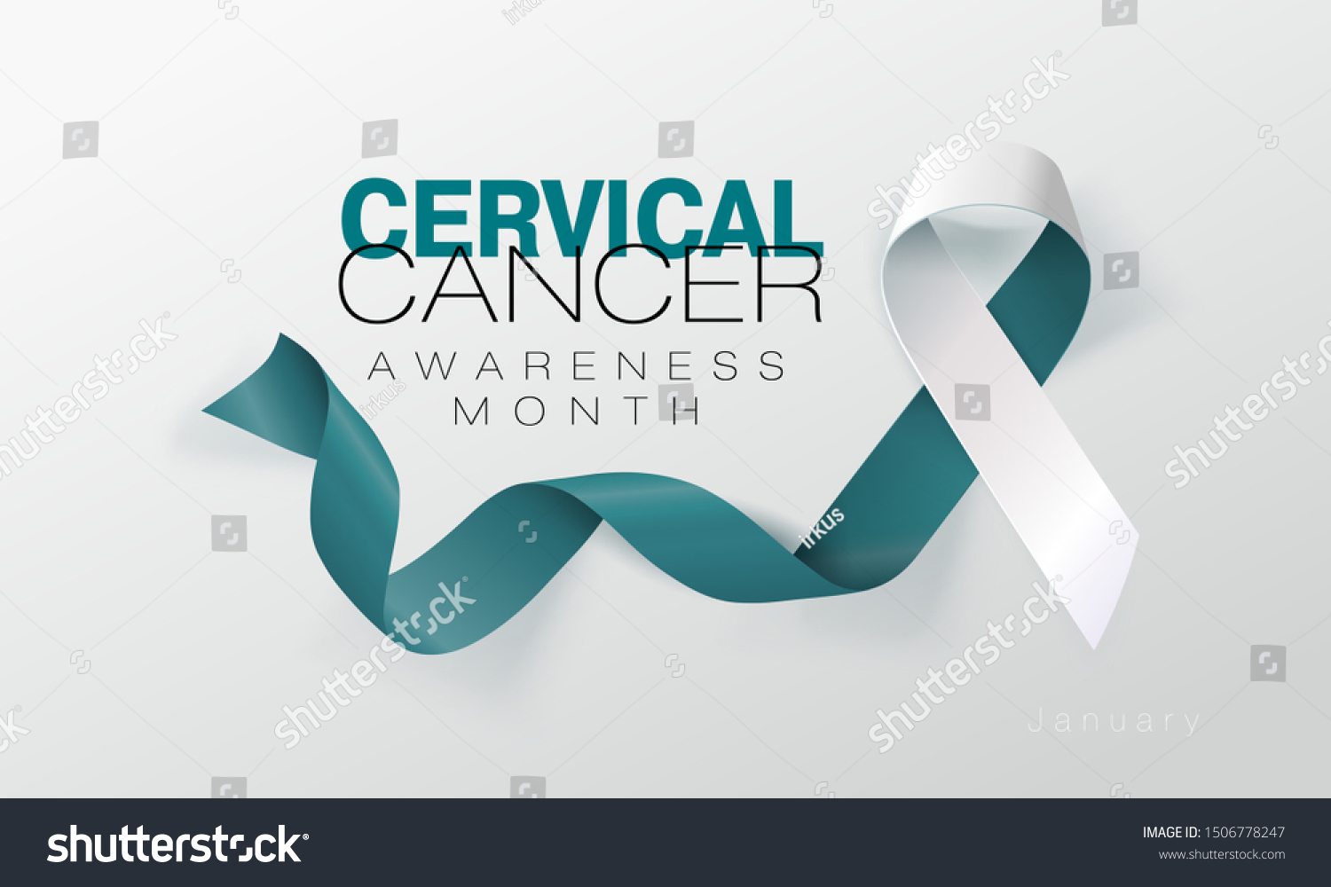 Cervical Cancer Awareness Calligraphy Poster Design Stock Vector ...