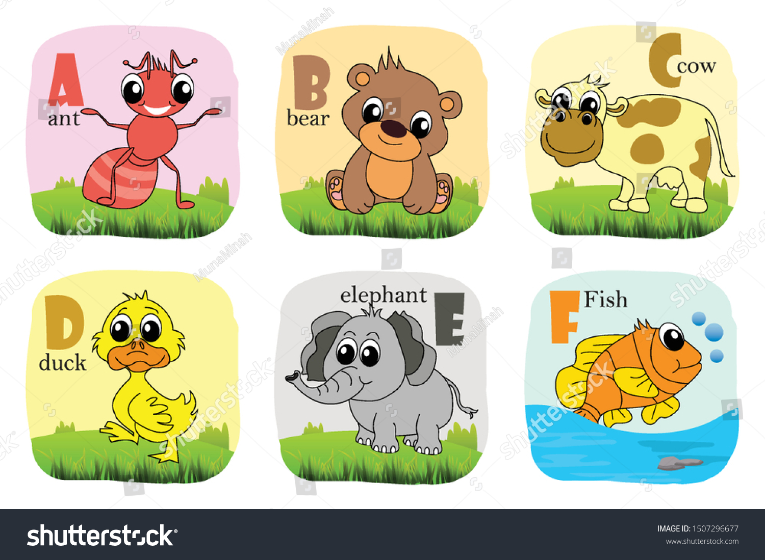 alphabet printable flashcards vector collection letter stock vector royalty free 1507296677 shutterstock