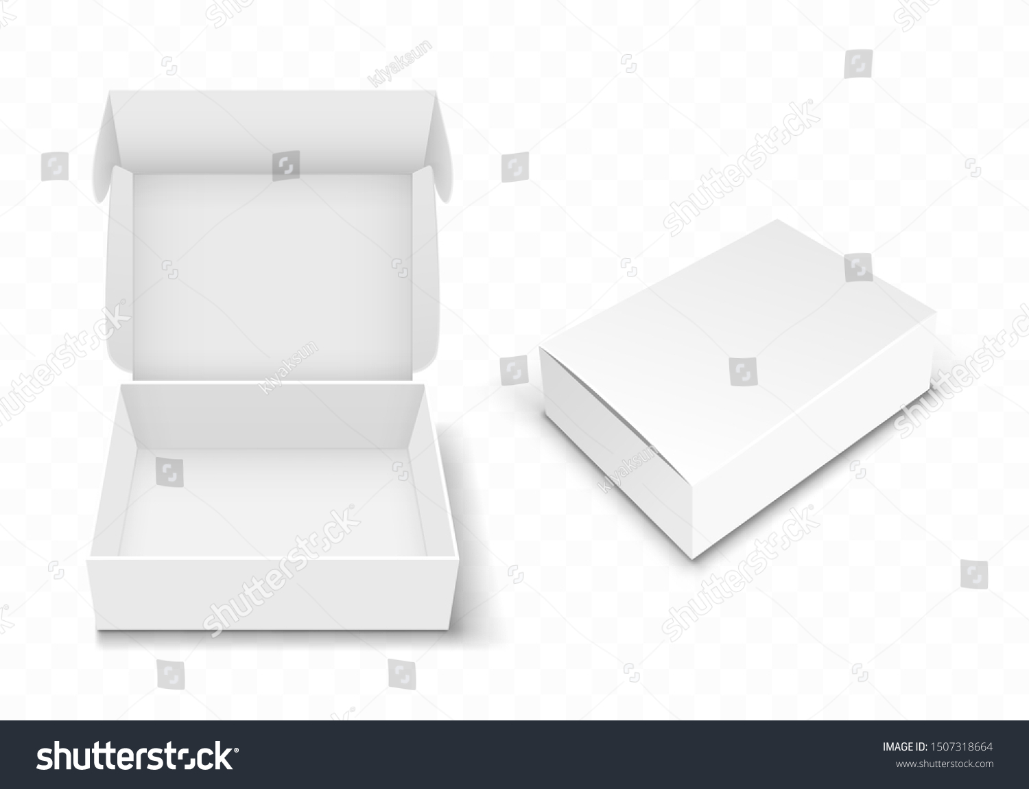 White Blank Cardboard Box Flip Top Stock Vector Royalty Free 1507318664 Shutterstock 1289