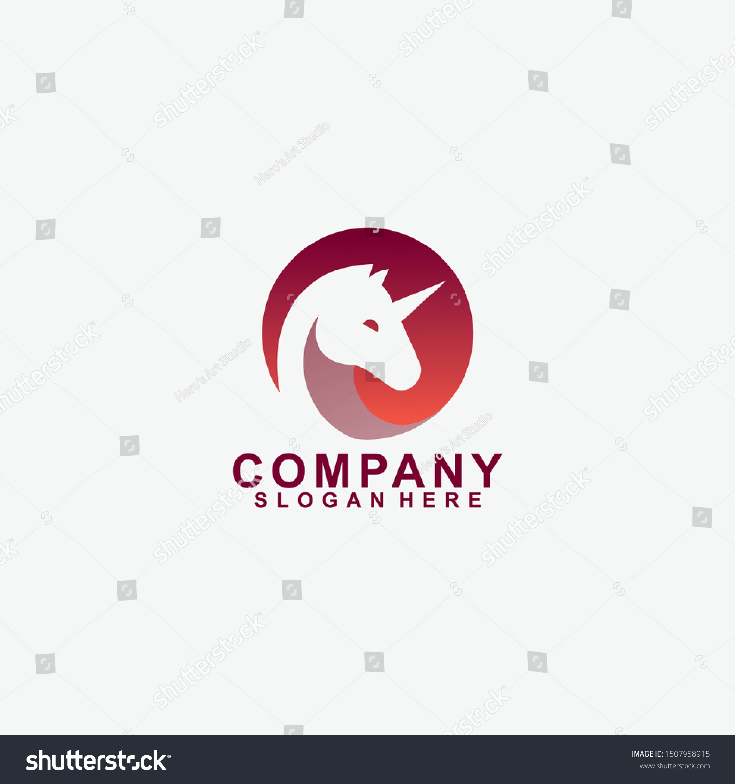 Unicorn Logo Modern Design Template Isolated Stock Vector (royalty Free 