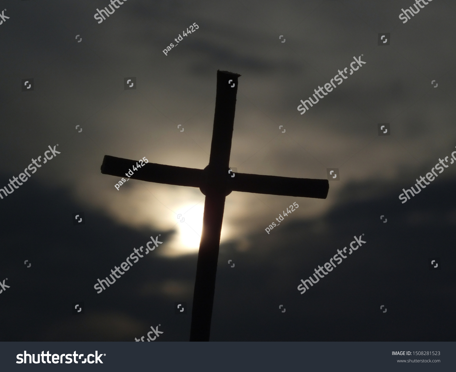 Christian Wooden Cross Jesus Christfor Background Stock Photo