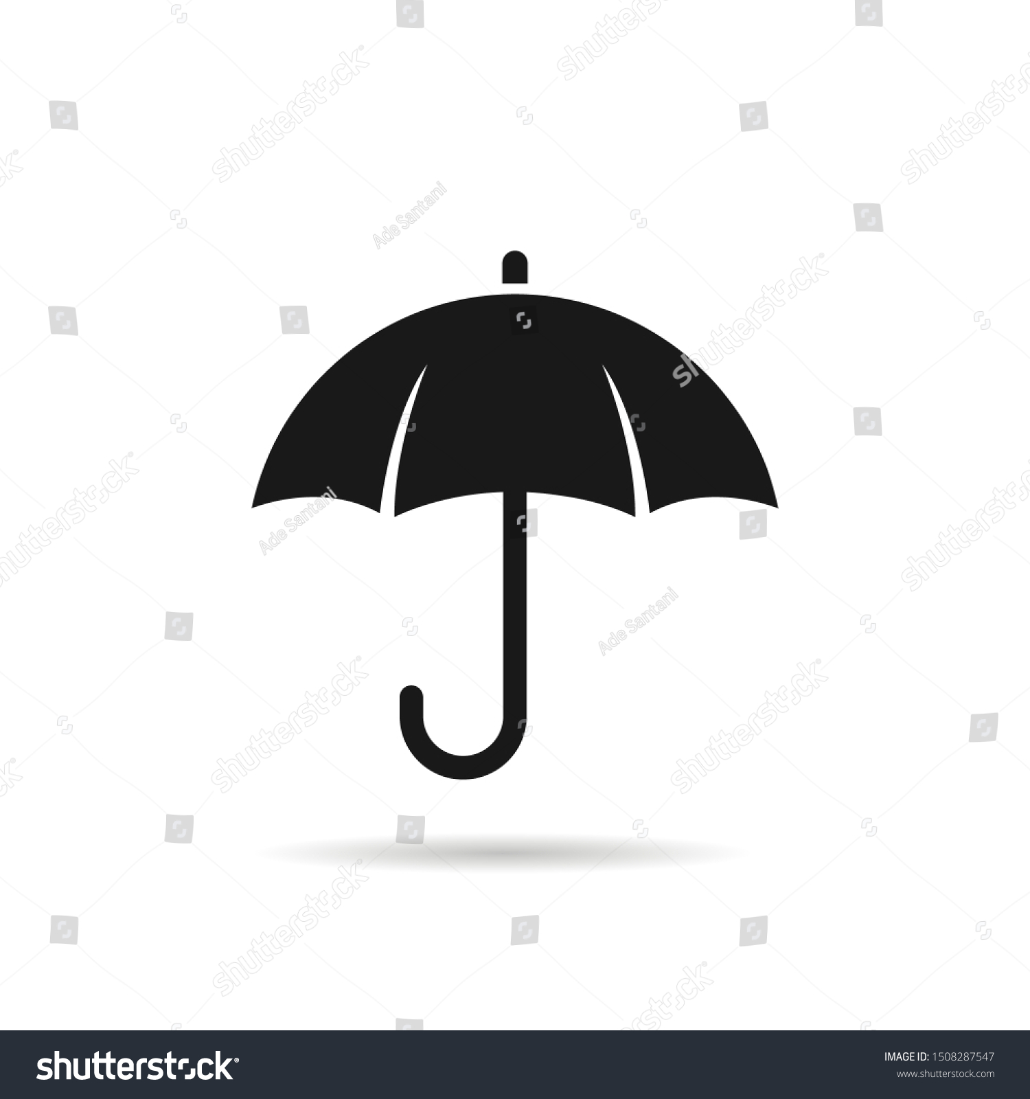 Umbrella Symbol Icon Logo Design Isolated Stock Vector (Royalty Free ...