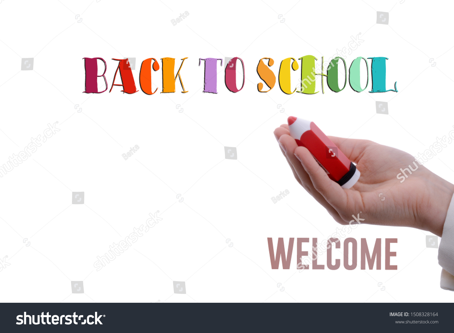 Back School Wording Educational Concept Stock Photo 1508328164 ...