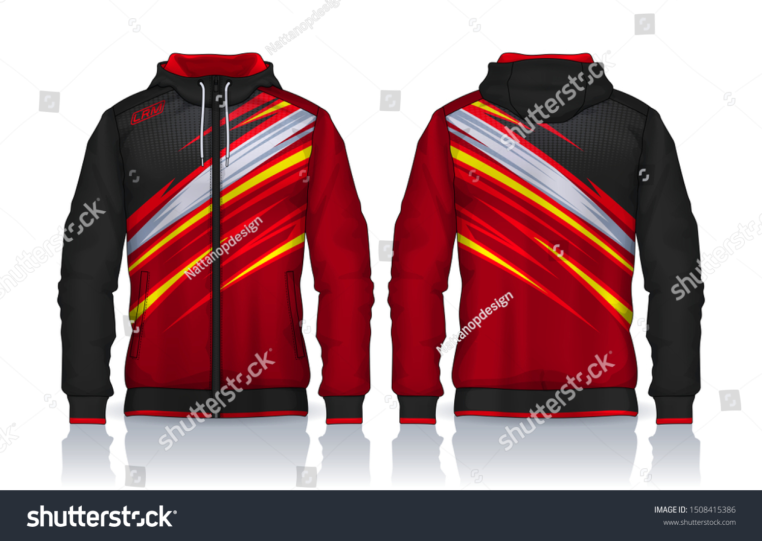 Hoodie Shirts Templatejacket Designsportswear Track Front Stock Vector ...