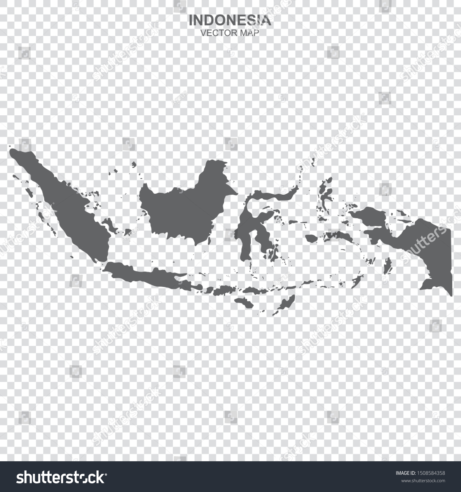 Vector Map Indonesia On Transparent Background Stock Vector Royalty Free Shutterstock