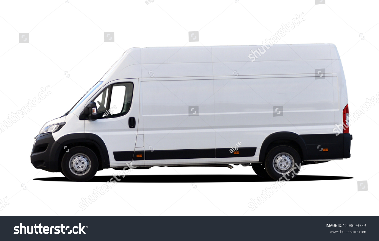 White Commercial Vehicle Isolated On White Stock Photo 1508699339 ...