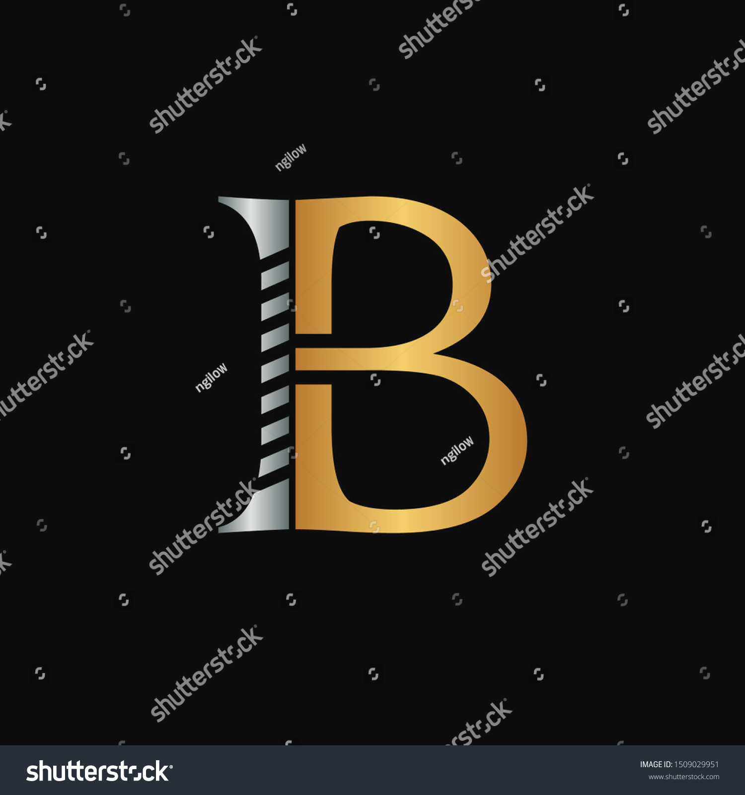 Abstract Vintage Letter B Logo Icon Stock Vector (Royalty Free ...