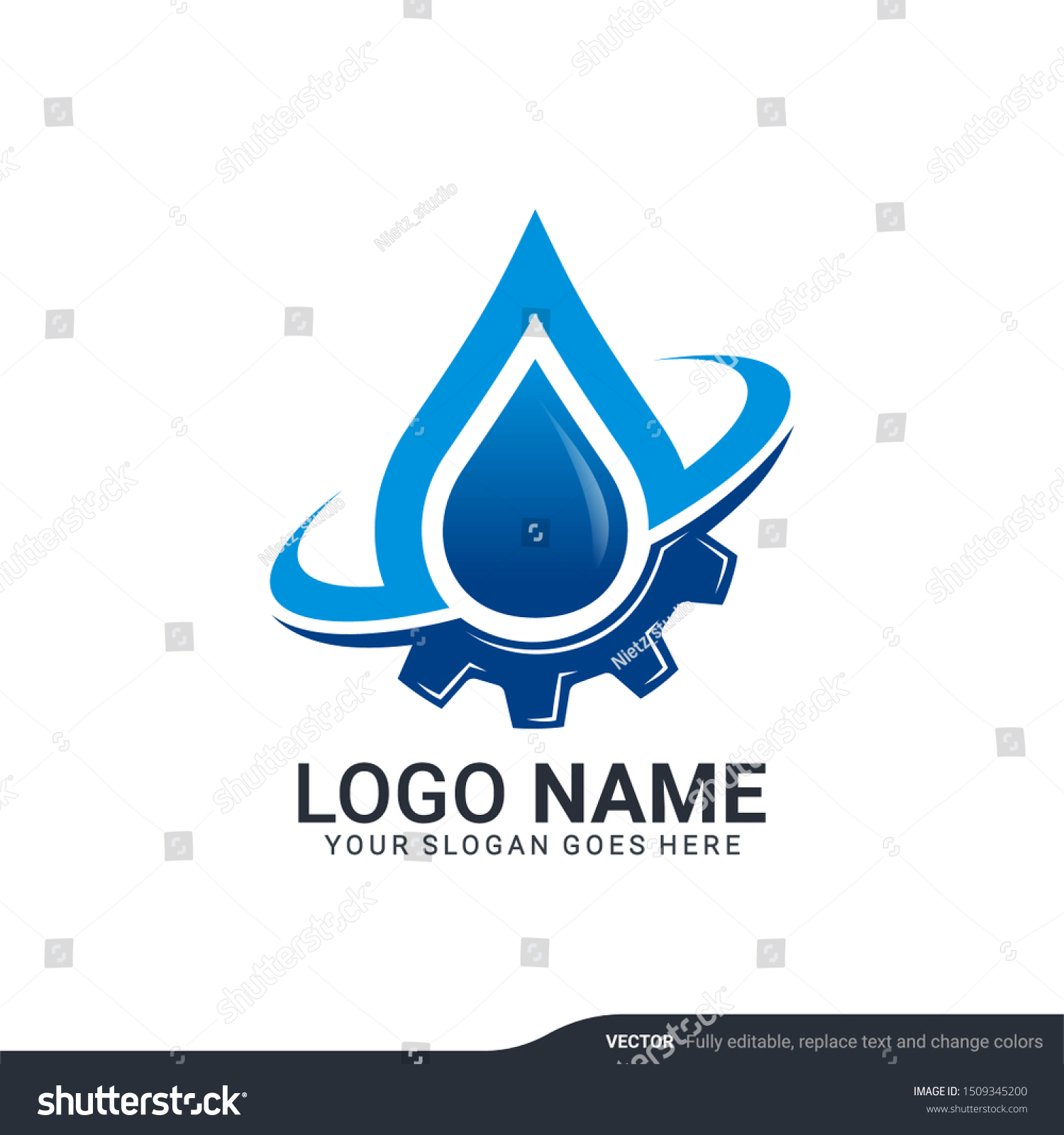 Water Gas Logo Design Editable Logo Stock Vector (Royalty Free ...