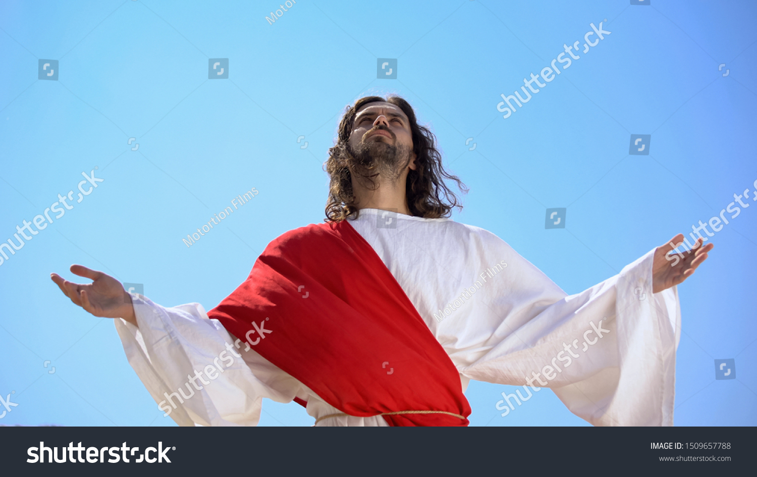 Jesus Christ White Robe Turning God Stock Photo 1509657788 | Shutterstock