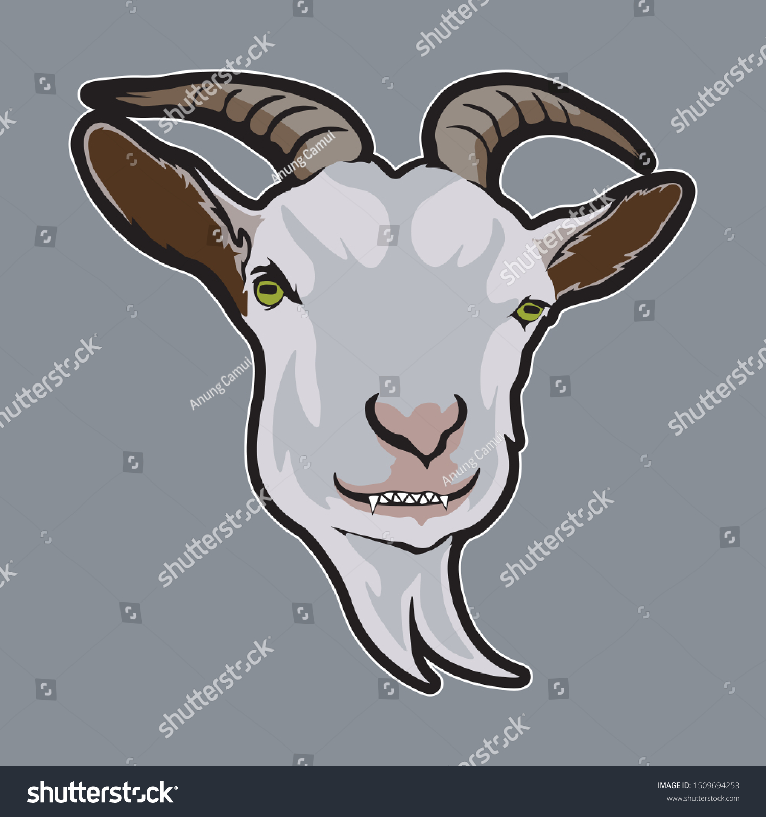 This Goat Face Highresolution Logo Mascot Stock Vector (Royalty Free ...