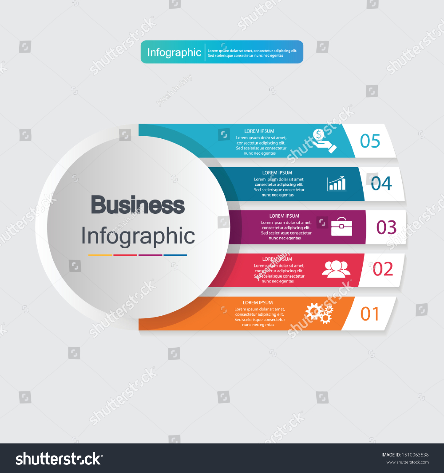 Infographic Circle Vector Cycle Diagram Round Stock Vector (Royalty ...