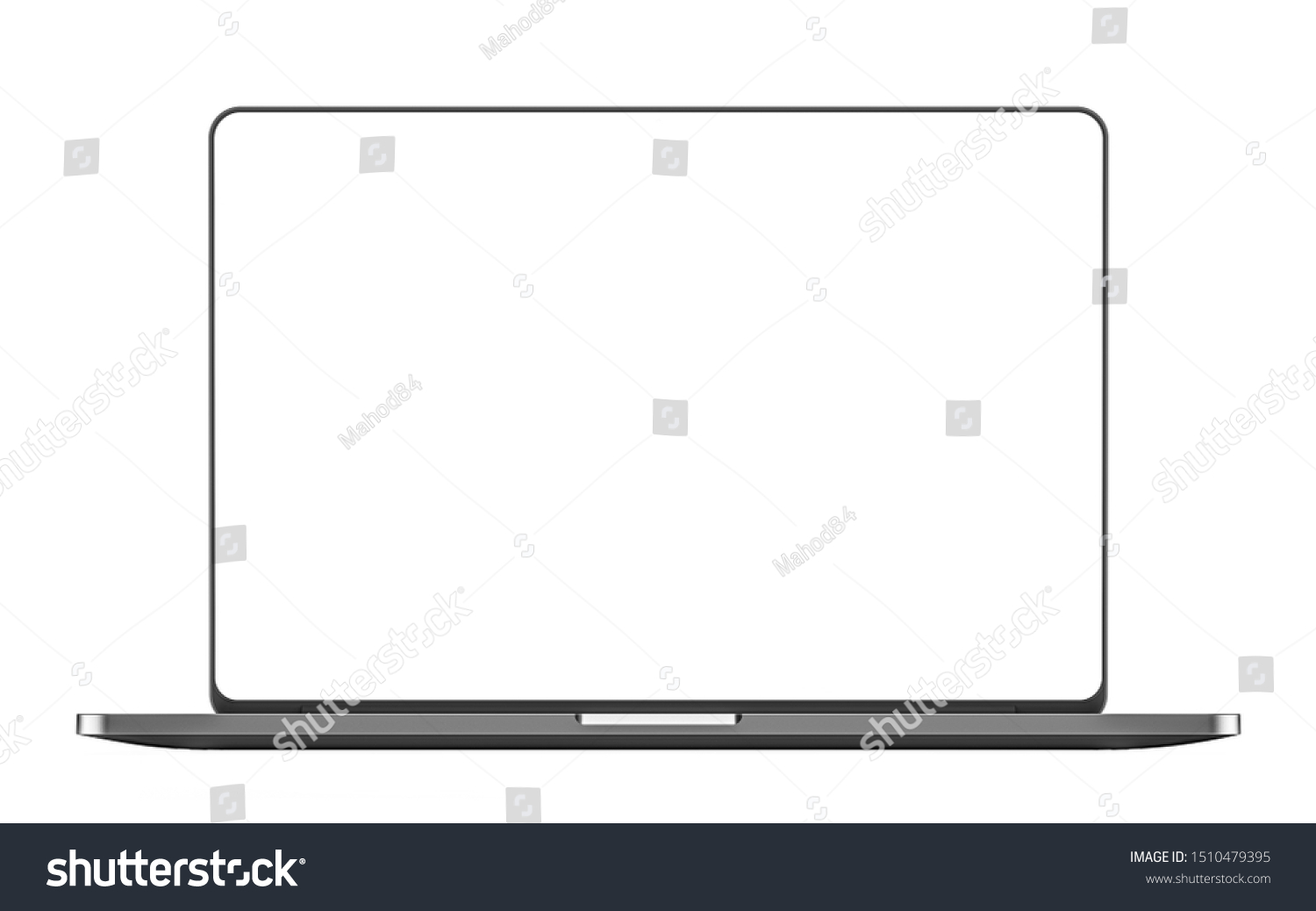 Laptop Template Isolated On White Background Stock Illustration