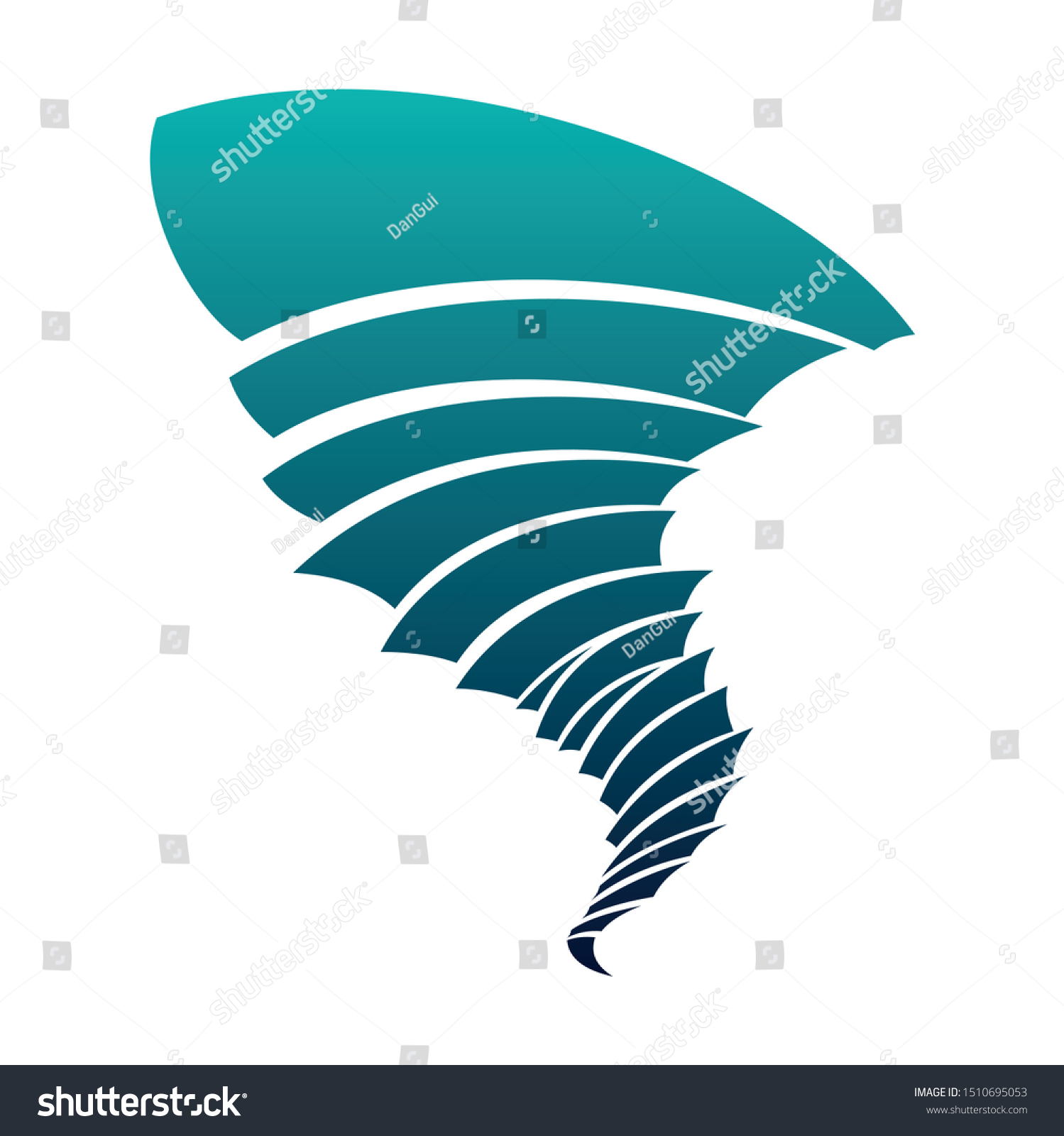 Hurricane Twist Tornado Storm Cyclone Icon Stock Vector (Royalty Free ...