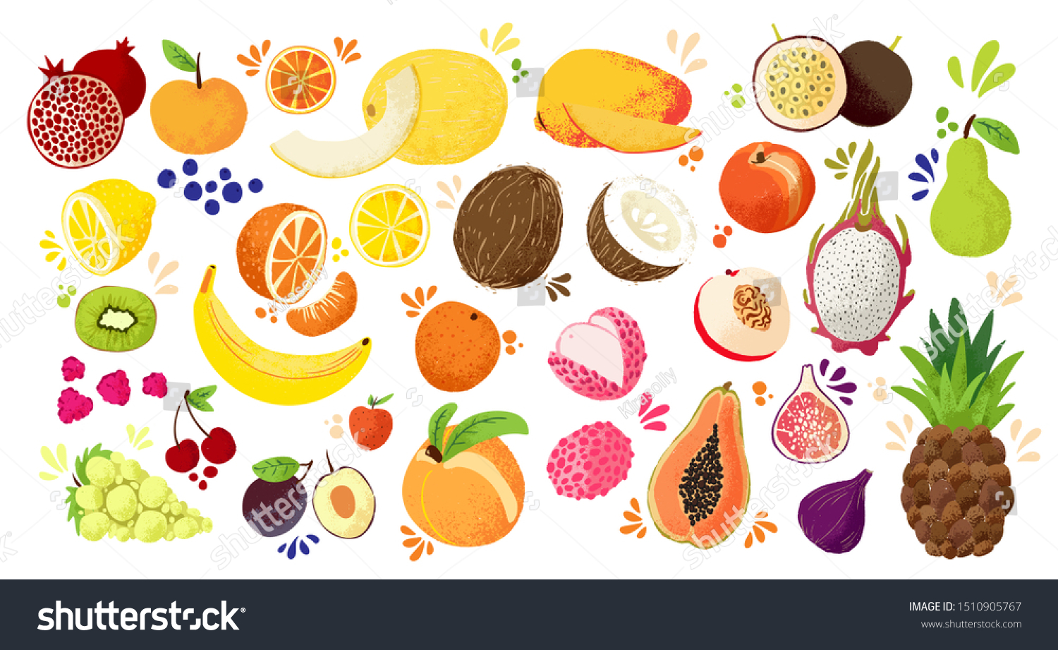 Рисунки на закладки фрукты