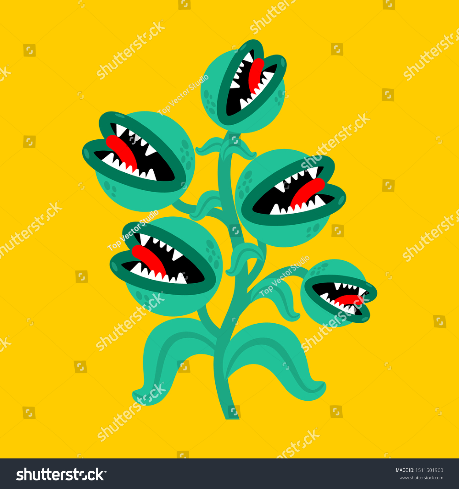 Хищный цветок с зубами