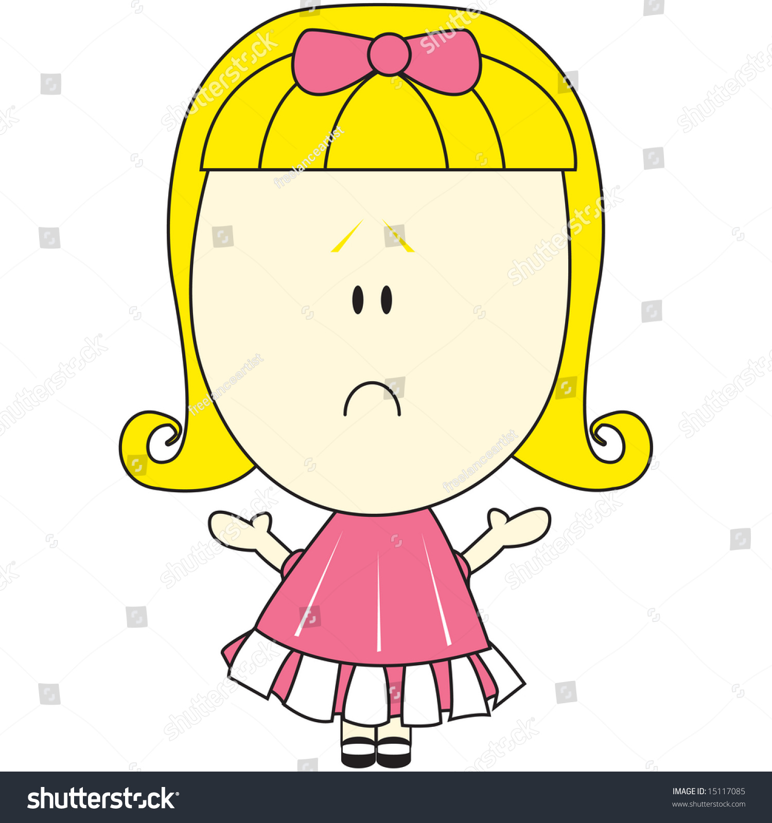 Cartoon Girl Stock Illustration 15117085 Shutterstock 6203