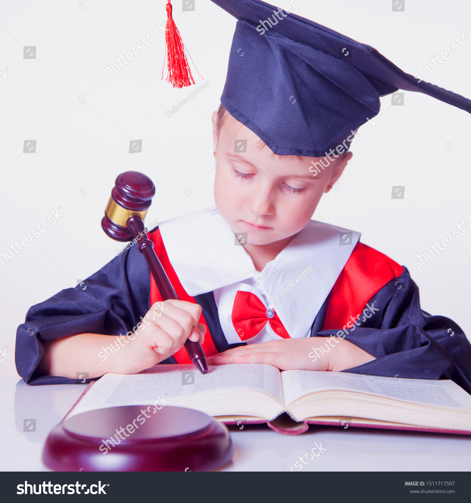 Child Girl Judge Lawyer Makes Notes Stock Photo 1511717597 | Shutterstock