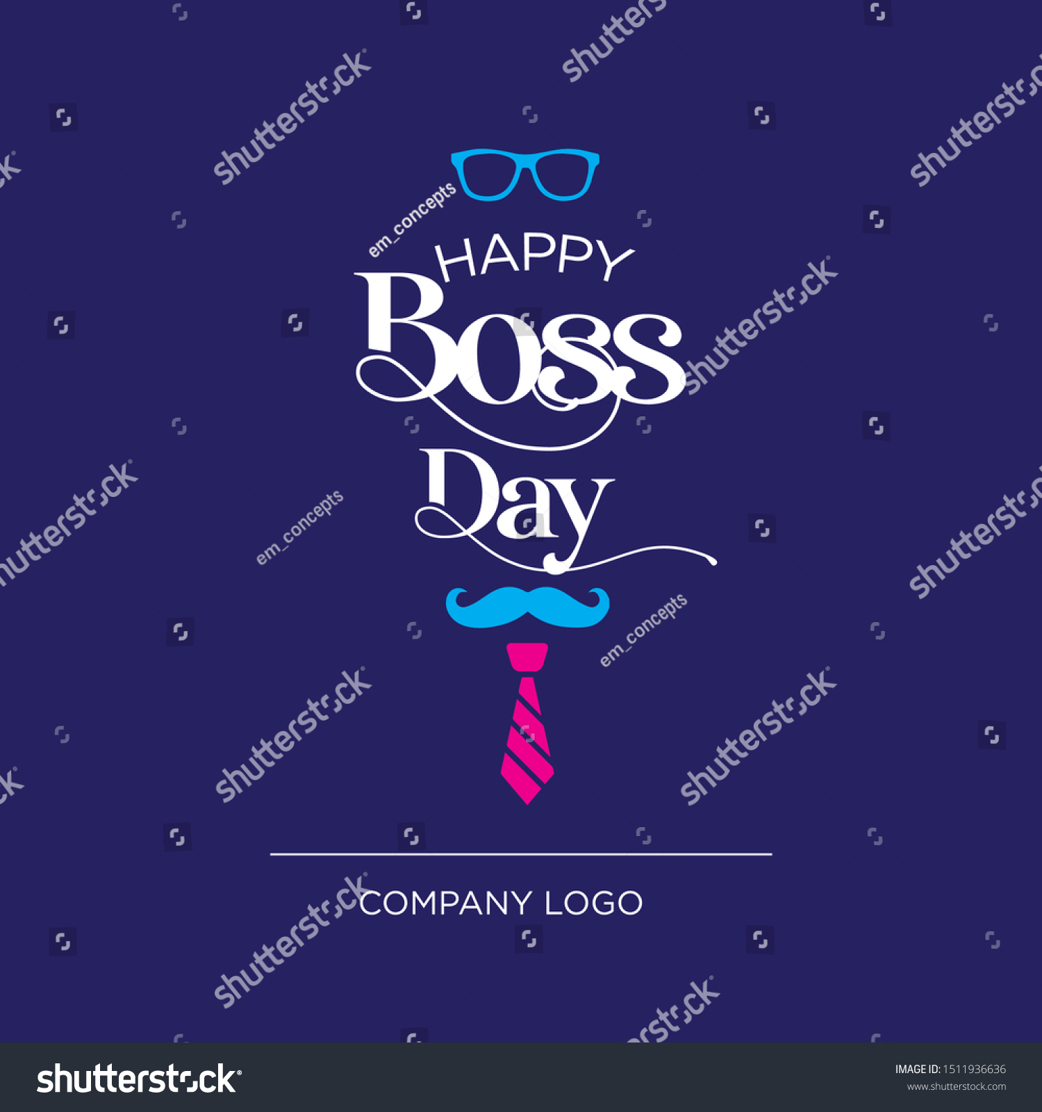 Happy Boss Day Illustration Vector Stock Vector (Royalty Free ...