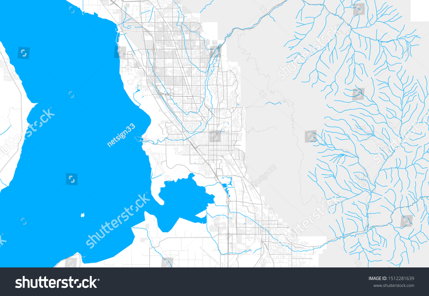 Vektor Stok Rich Detailed Vector Area Map Provo Tanpa Royalti   Stock Vector Rich Detailed Vector Area Map Of Provo Utah Usa Map Template For Home Decor 1512281639 