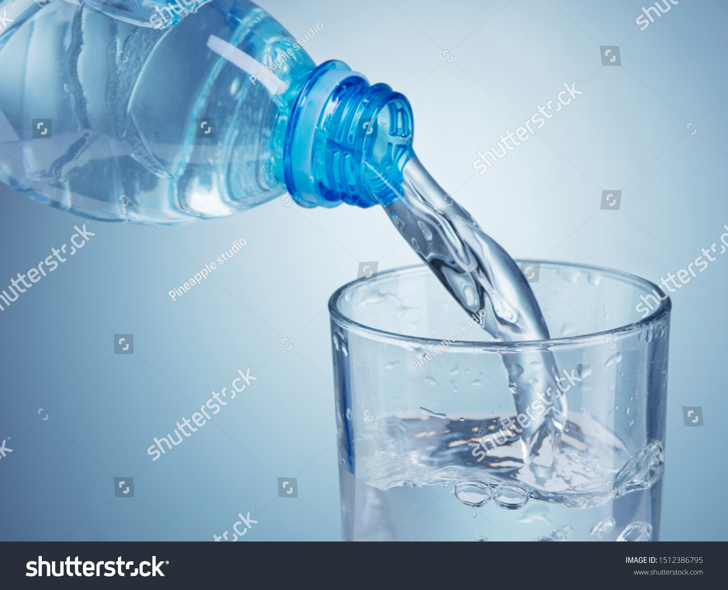 Pouring Clean Water Plastic Bottle Into Stock Photo 1512386795 ...