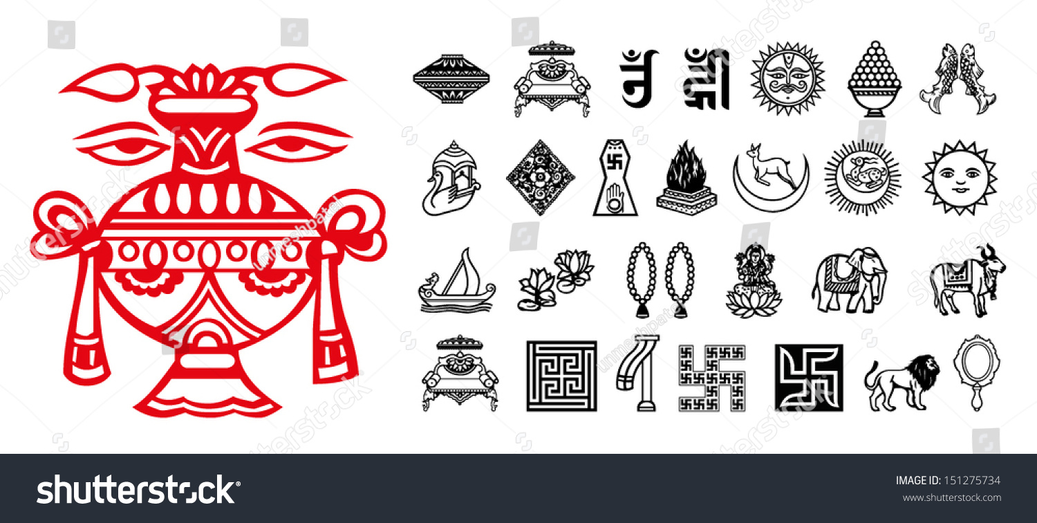 Jain Religious Symbols Stock Vector Royalty Free 151275734 Shutterstock 5685