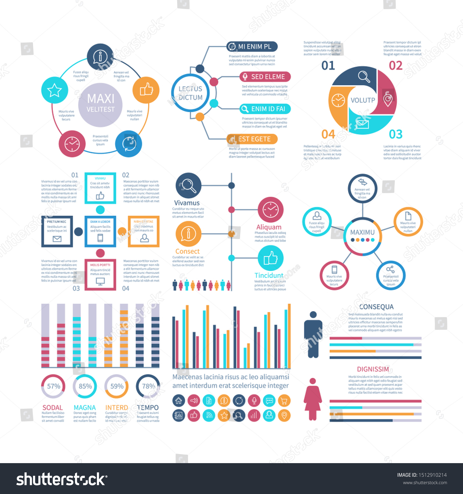 Infographic Elements Modern Infochart Marketing Chart Stock Illustration 1512910214 Shutterstock 6424