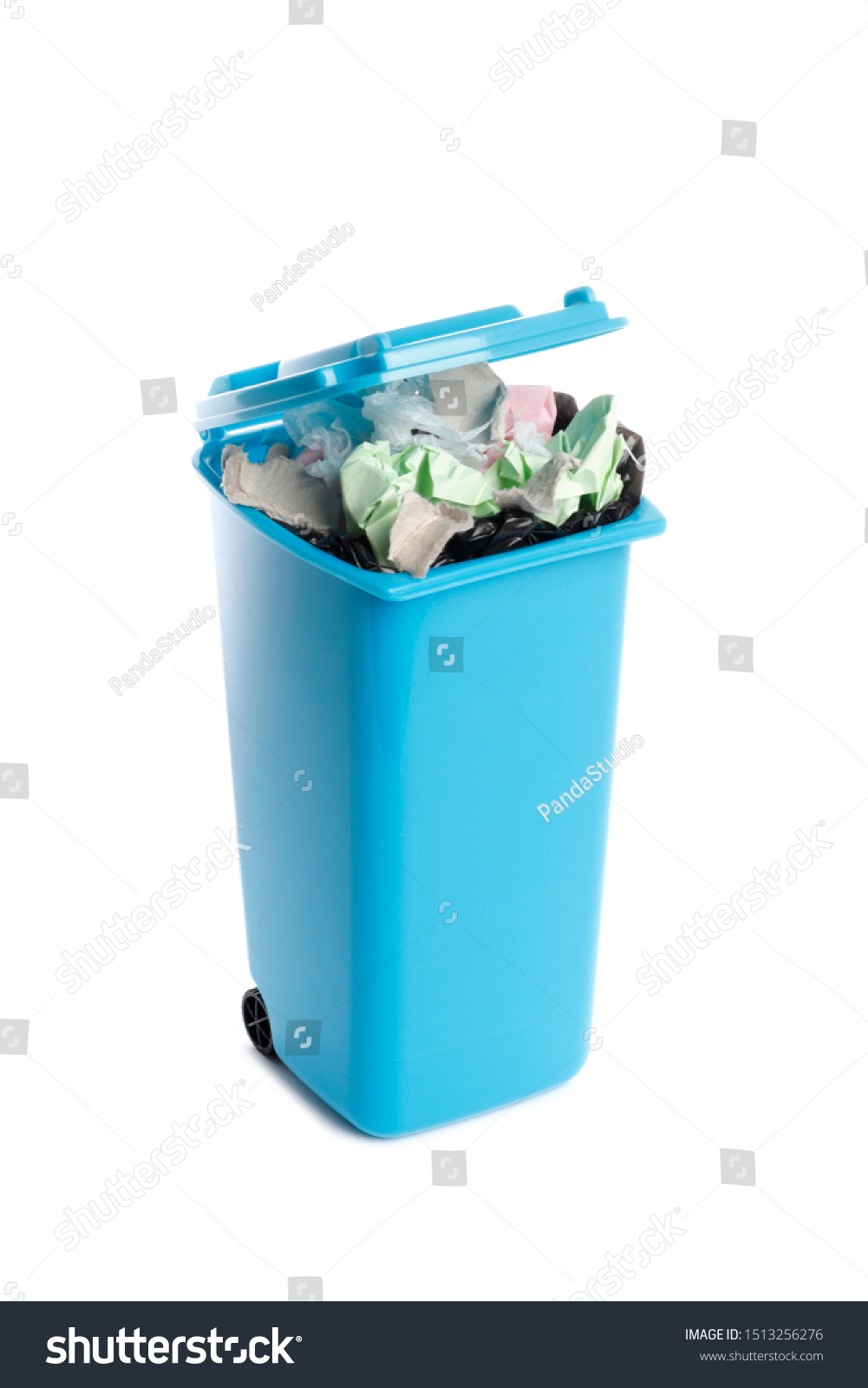 Trash Bin Garbage On White Background Stock Photo 1513256276 | Shutterstock